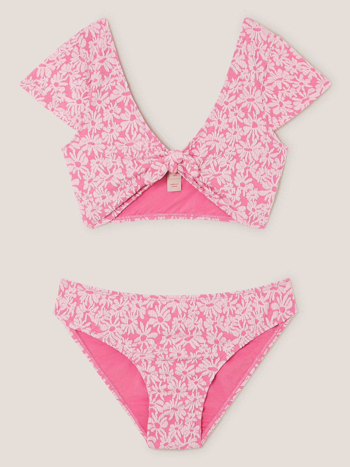 Monsoon Girls Storm Tie Knot Bikini - Pink