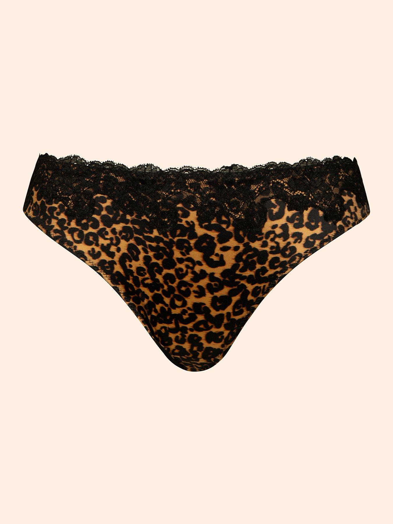 Image 5 of 5 of Curvy Kate Boost Lace Tanga Brief - Leopard Print