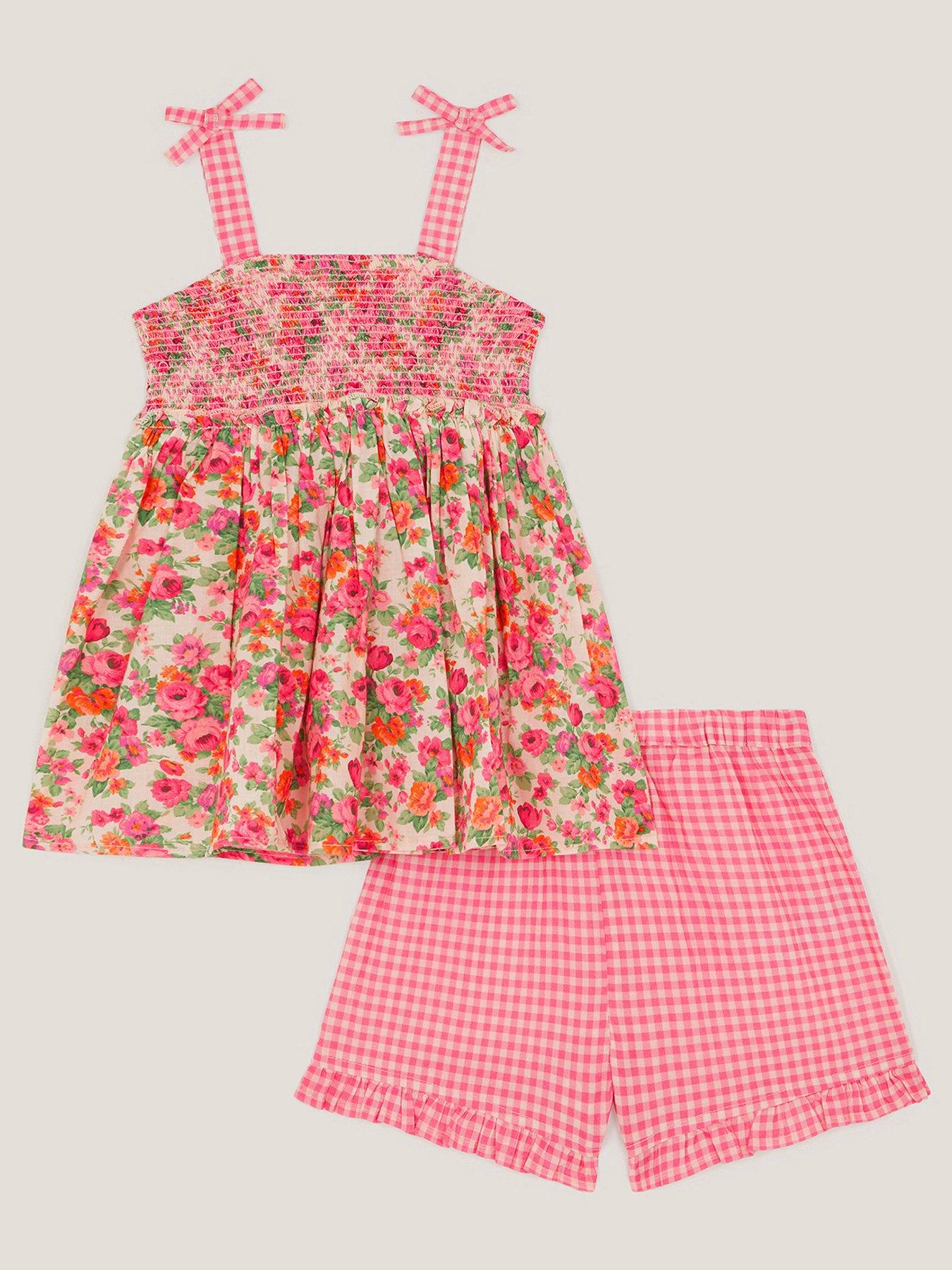 Monsoon Baby Girls Posey Short Set - Pink