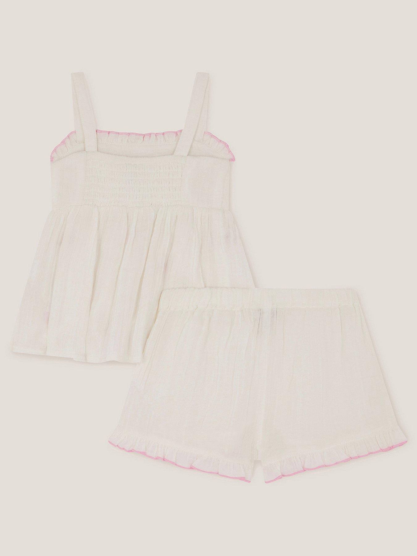 Image 2 of 3 of Monsoon Baby Girls Strawberry Short Set - White