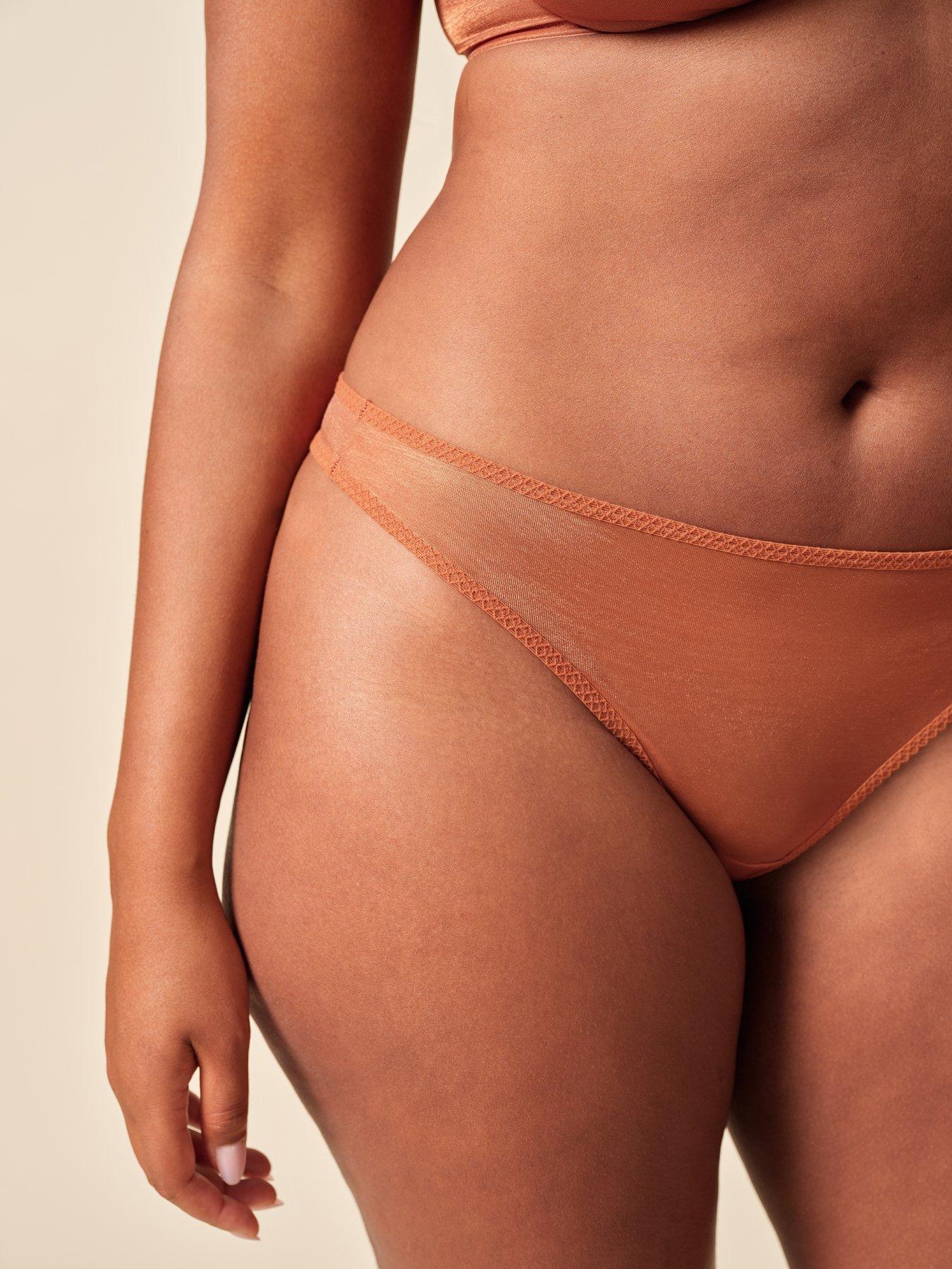 Image 4 of 5 of Gossard Gossard Glossies Sheer Thong - Sunkissed