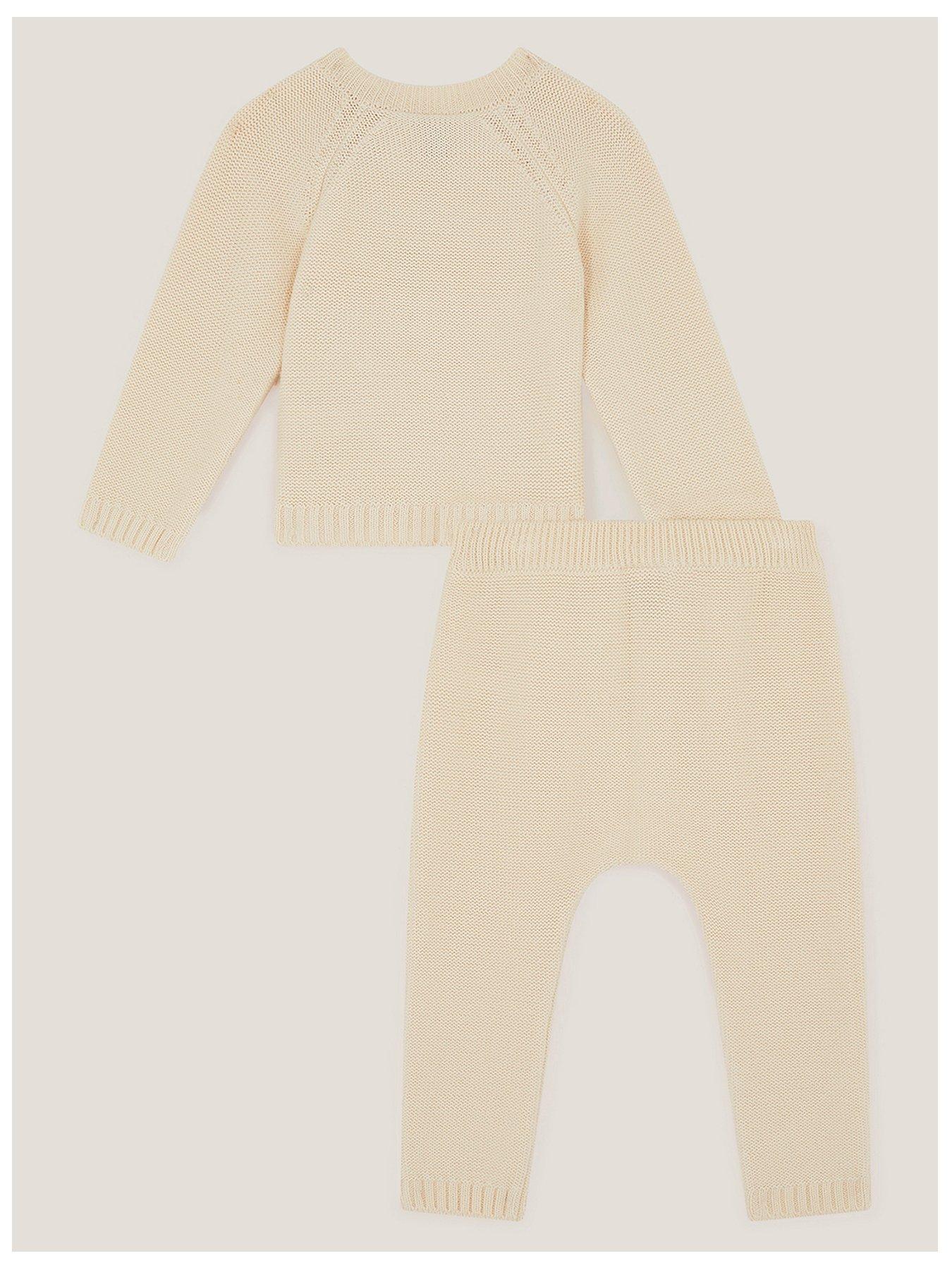 Image 2 of 3 of Monsoon Baby Boys Sheep Jumper &amp; Joggers - Cream