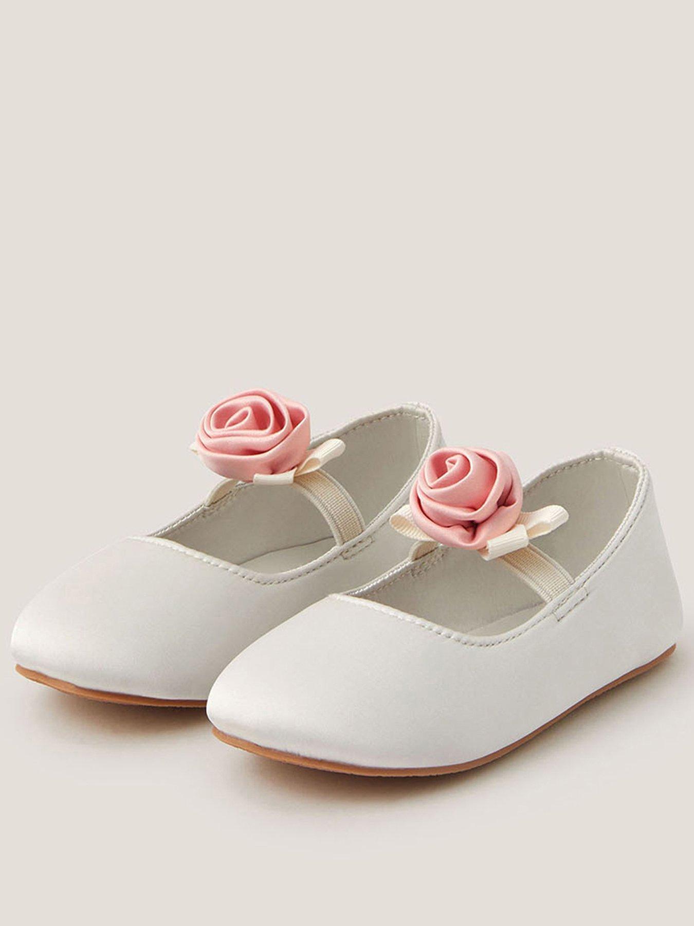 Monsoon Baby Girls Rosette Walker Shoes - Cream
