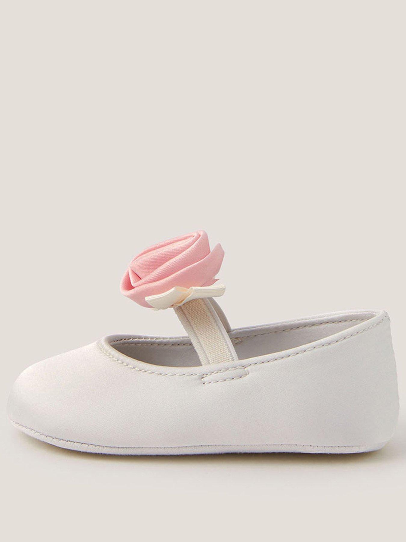 Monsoon Baby Girls Rosette Booties - Cream