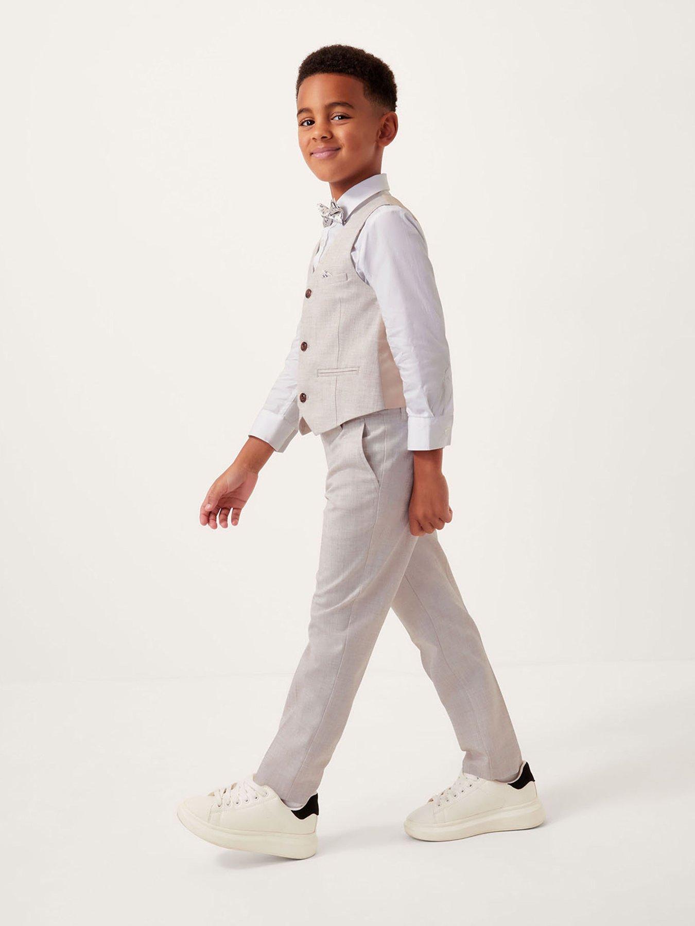 Monsoon Boys George Stone 4 Piece Suit - Beige