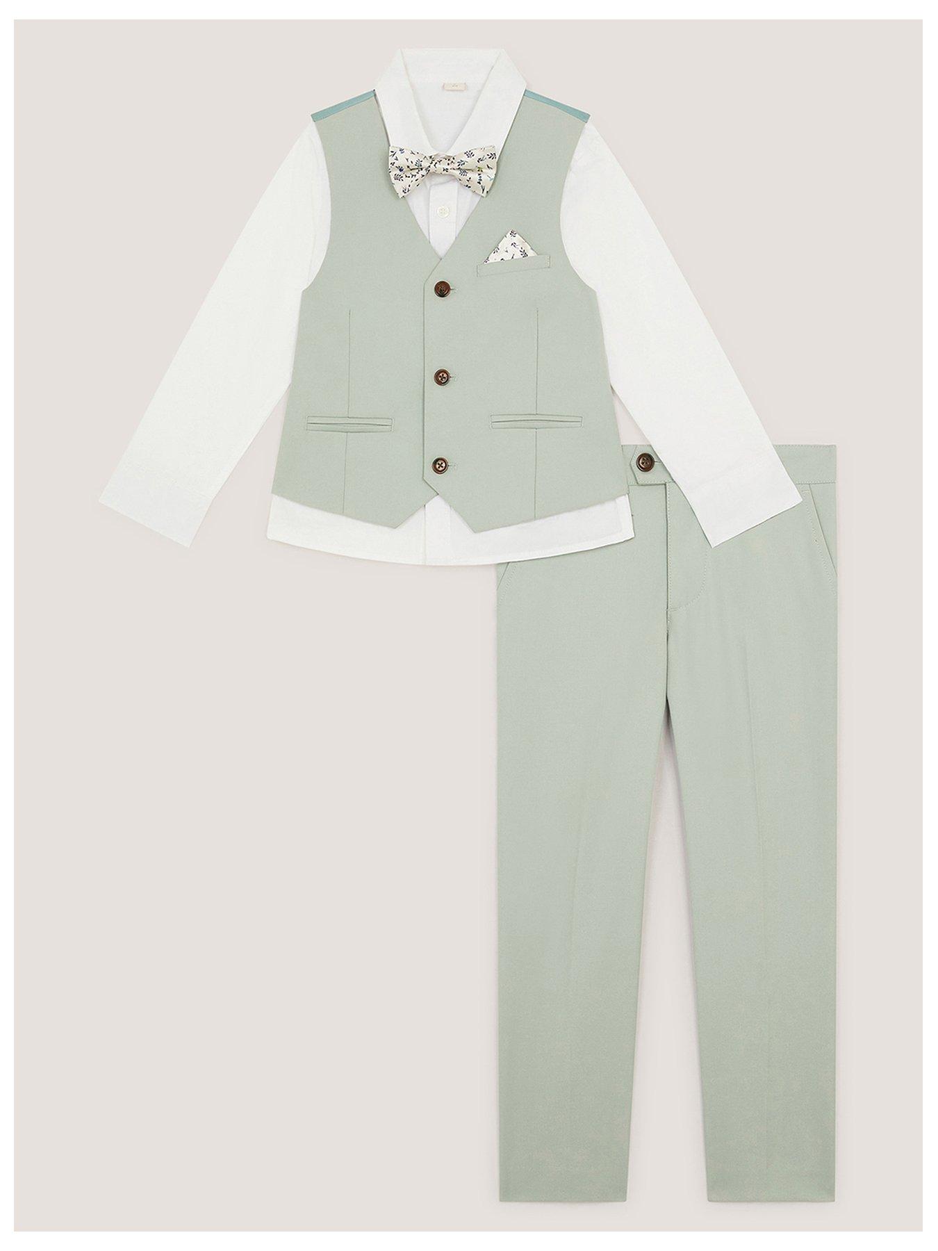 Image 2 of 4 of Monsoon Boys Freddie 4 Piece Suit - Light Green
