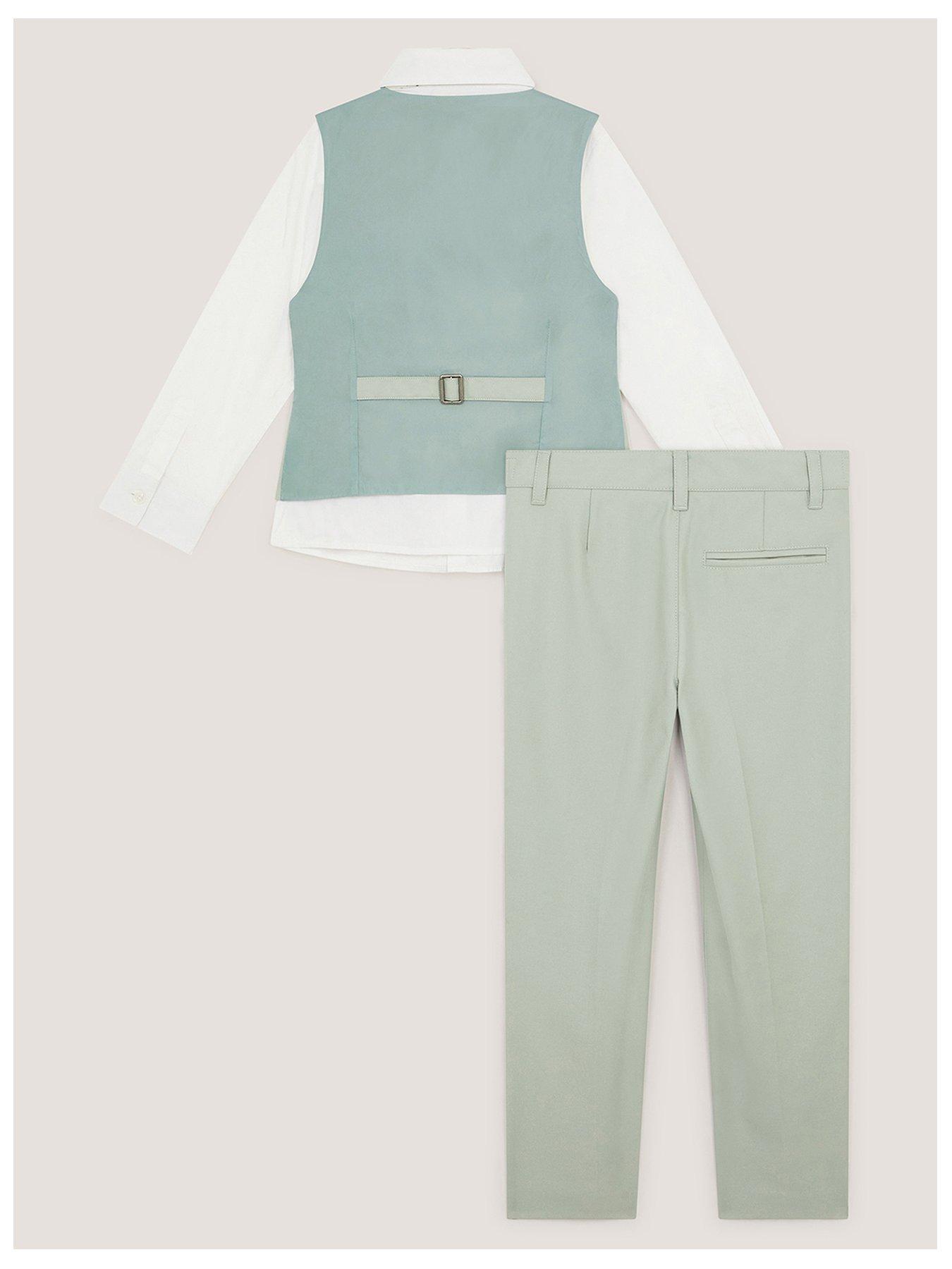 Image 3 of 4 of Monsoon Boys Freddie 4 Piece Suit - Light Green
