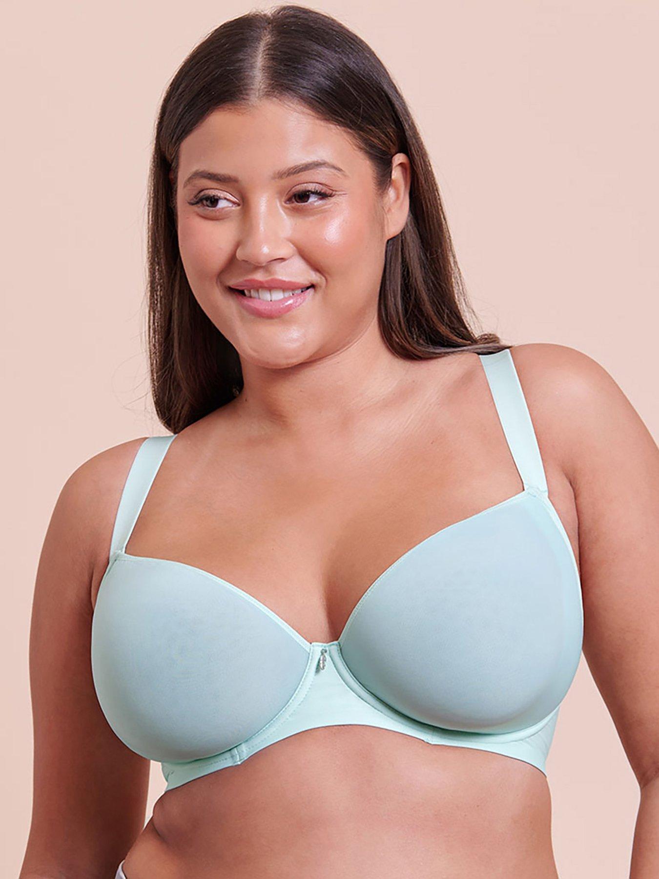 Curvy Kate Smoothie Spacer Moulded T-shirt Plunge Bra (second Sizes), Green, Size 34H, Women