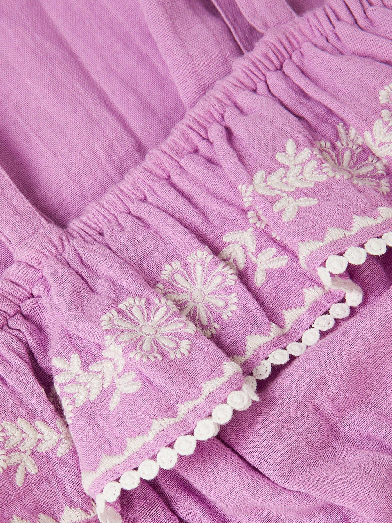 Image 4 of 4 of Monsoon Girls Embroidered Jumpsuit - Light Purple