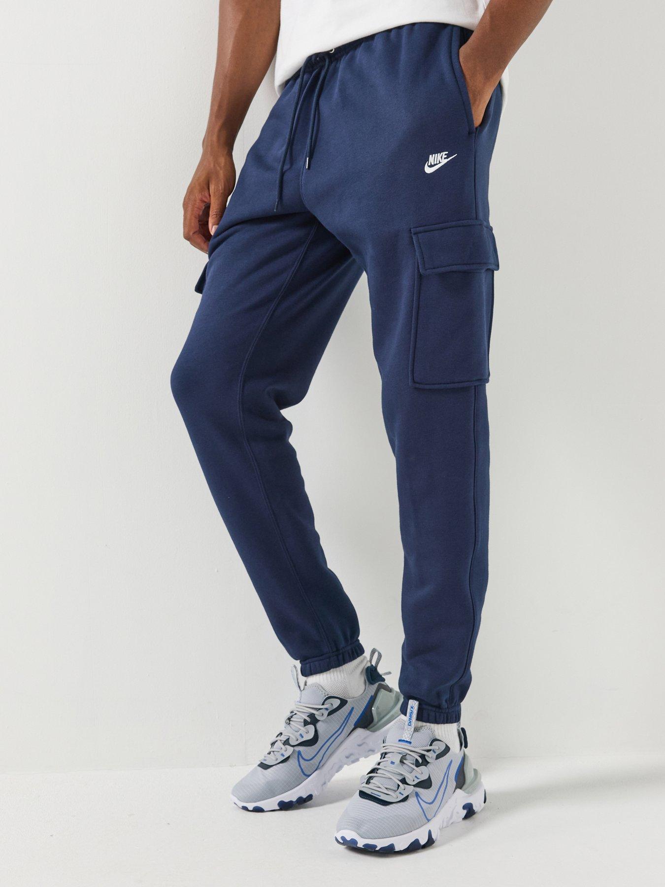 Nike Mens Club Fleece Cargo Joggers - Navy