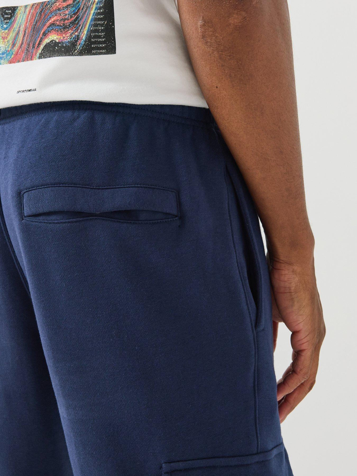 Image 5 of 5 of Nike Mens Club Fleece Cargo Joggers - Navy