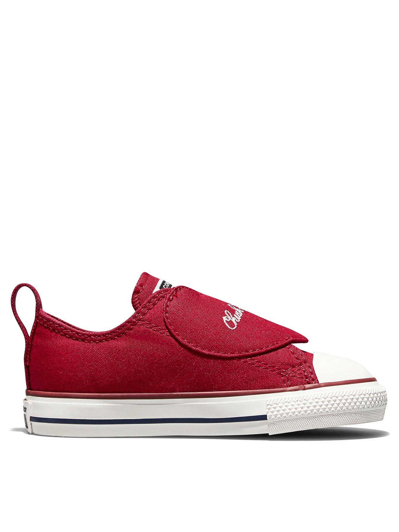 Image 1 of 6 of Converse Infant Chuck Taylor All Star One Strap Trainers - Dark Red