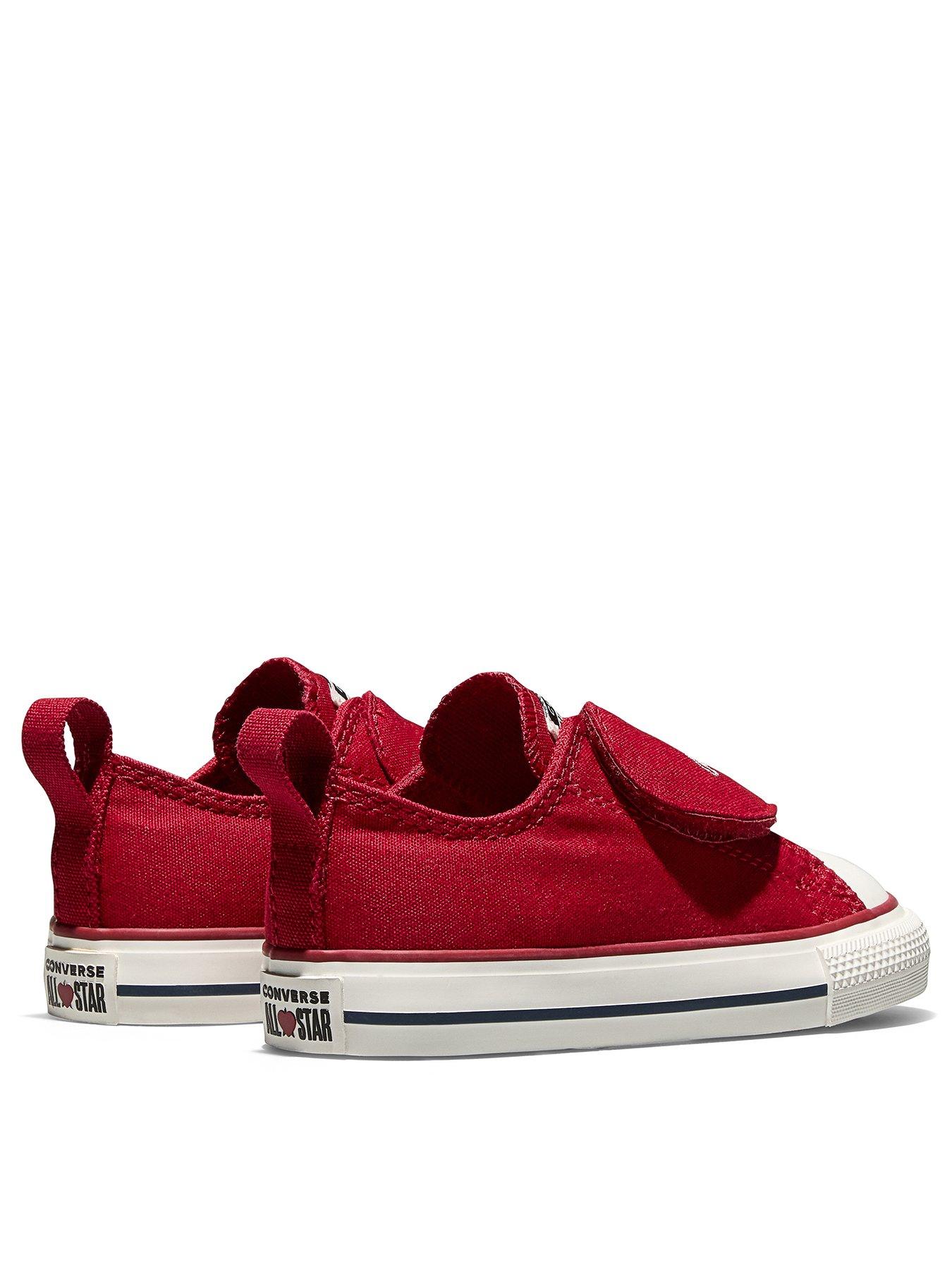 Image 3 of 6 of Converse Infant Chuck Taylor All Star One Strap Trainers - Dark Red