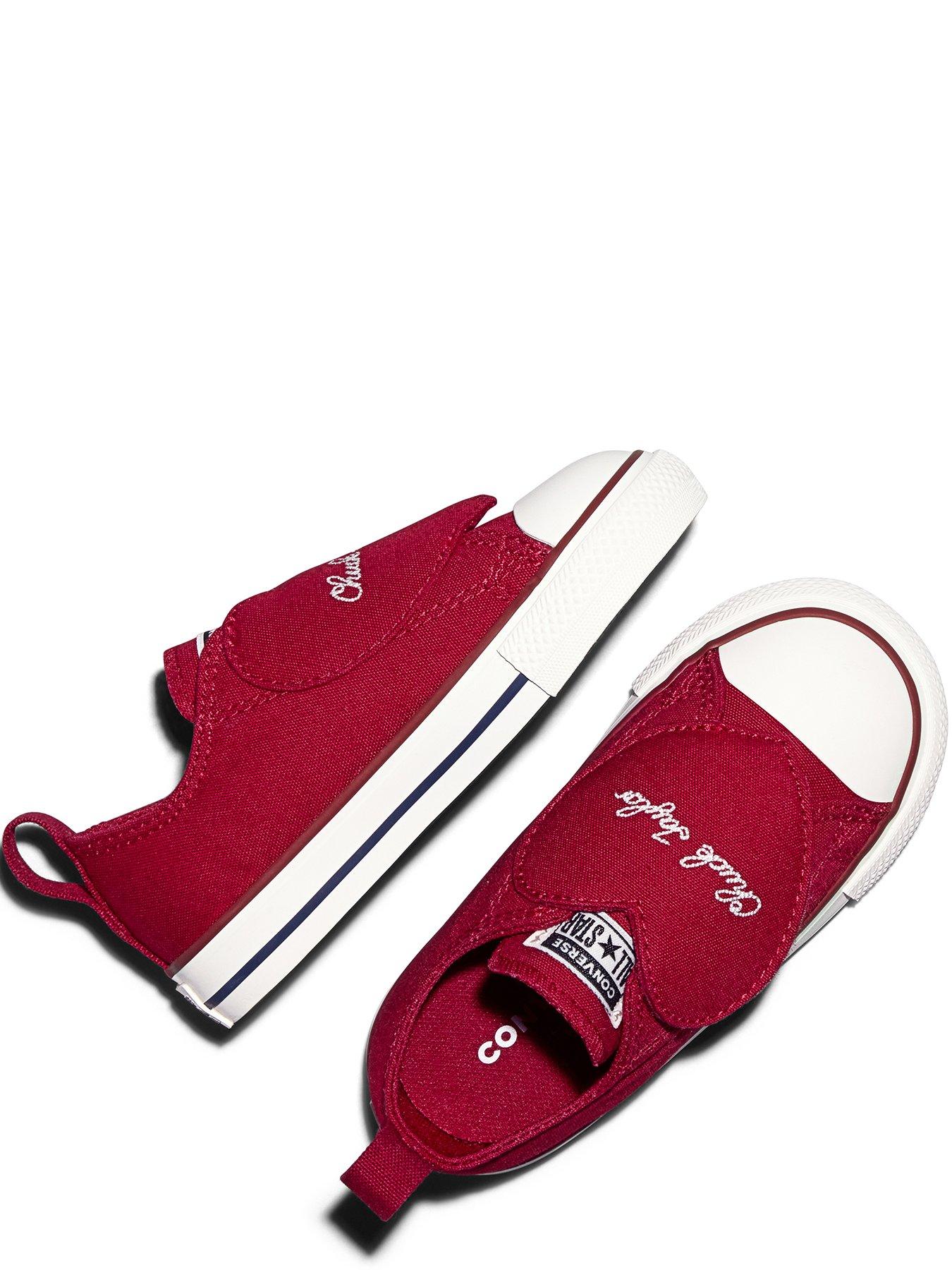 Image 4 of 6 of Converse Infant Chuck Taylor All Star One Strap Trainers - Dark Red