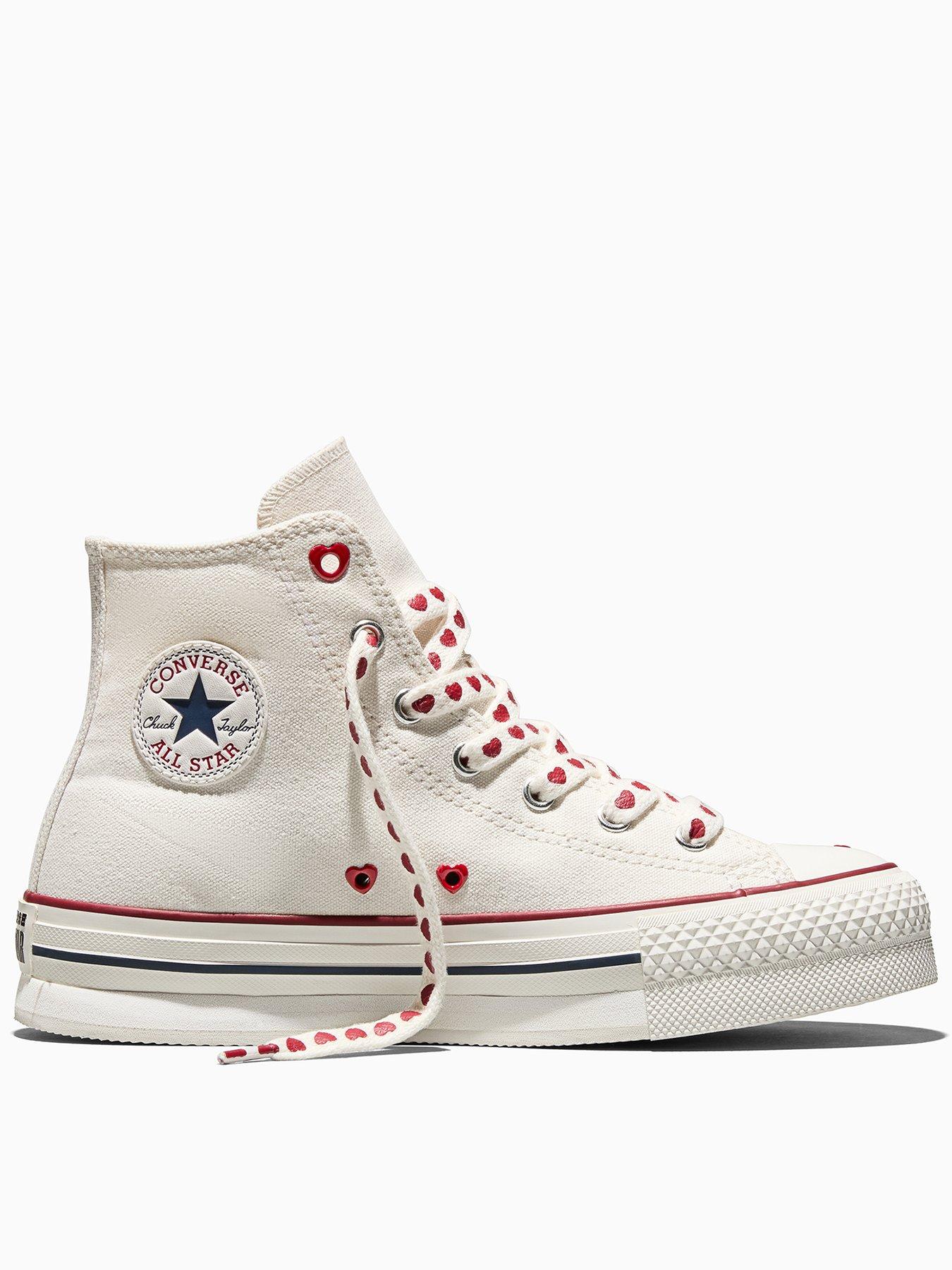 Image 1 of 7 of Converse Junior Chuck Taylor All Star Eva Lift Trainers - Cream