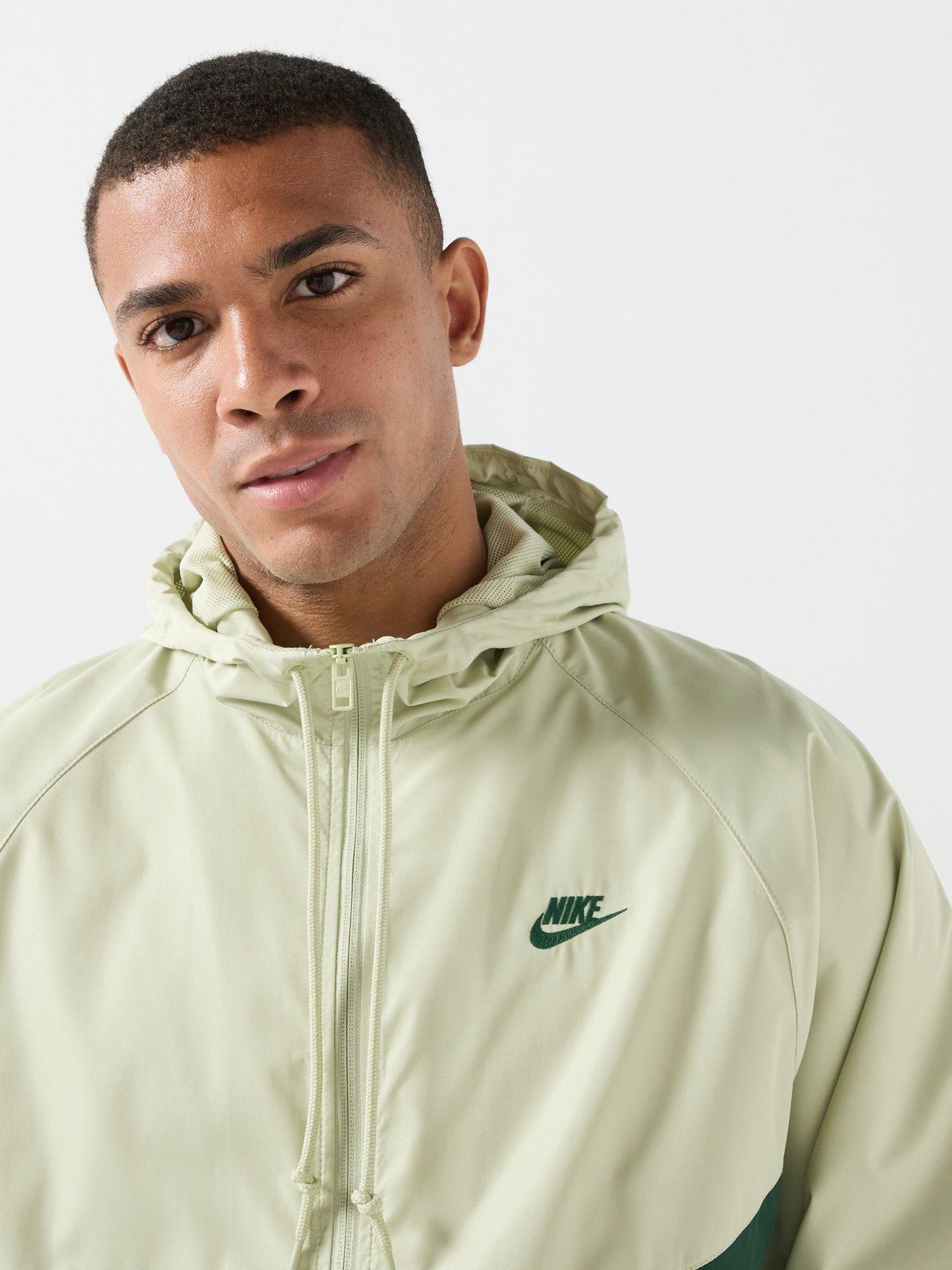 Image 4 of 6 of Nike Mens Windrunner Lined Lightweight Jacket - Green