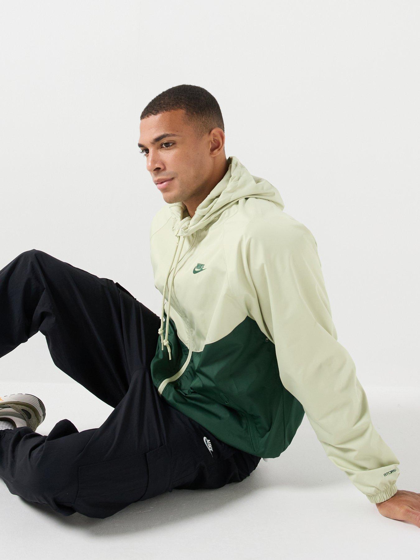 Image 5 of 6 of Nike Mens Windrunner Lined Lightweight Jacket - Green