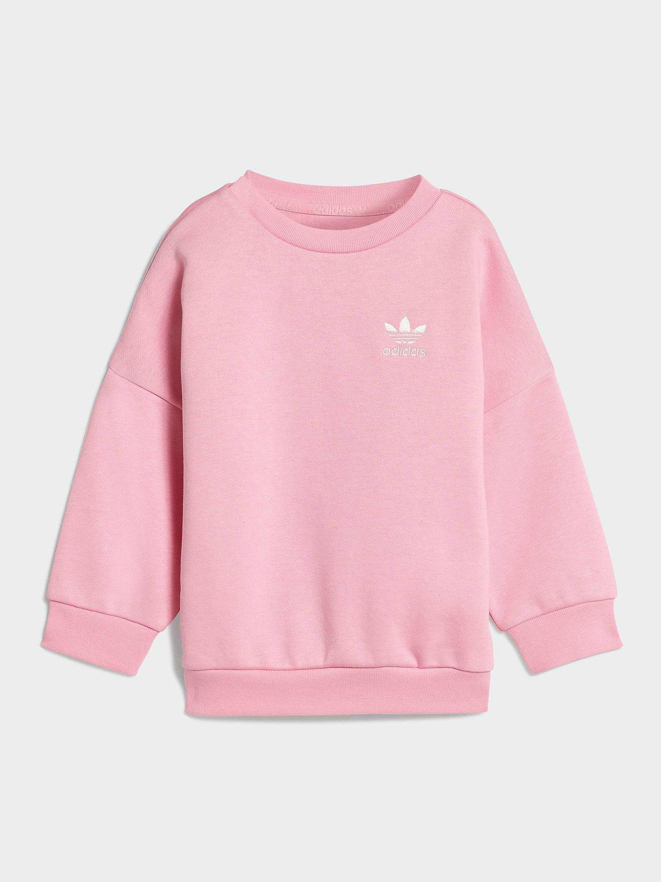 Image 2 of 5 of adidas Originals Infant Girls Oversized Crew Leggings Set - Pink
