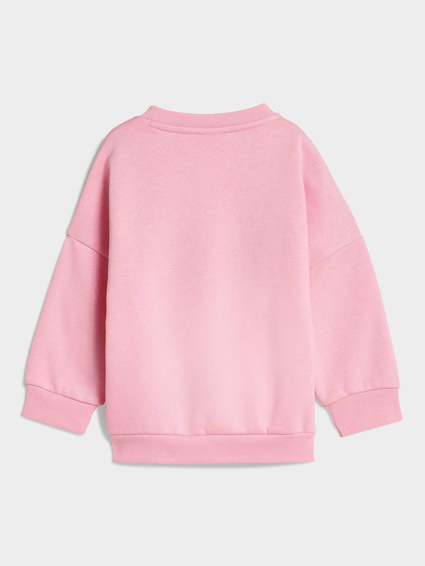 Image 3 of 5 of adidas Originals Infant Girls Oversized Crew Leggings Set - Pink