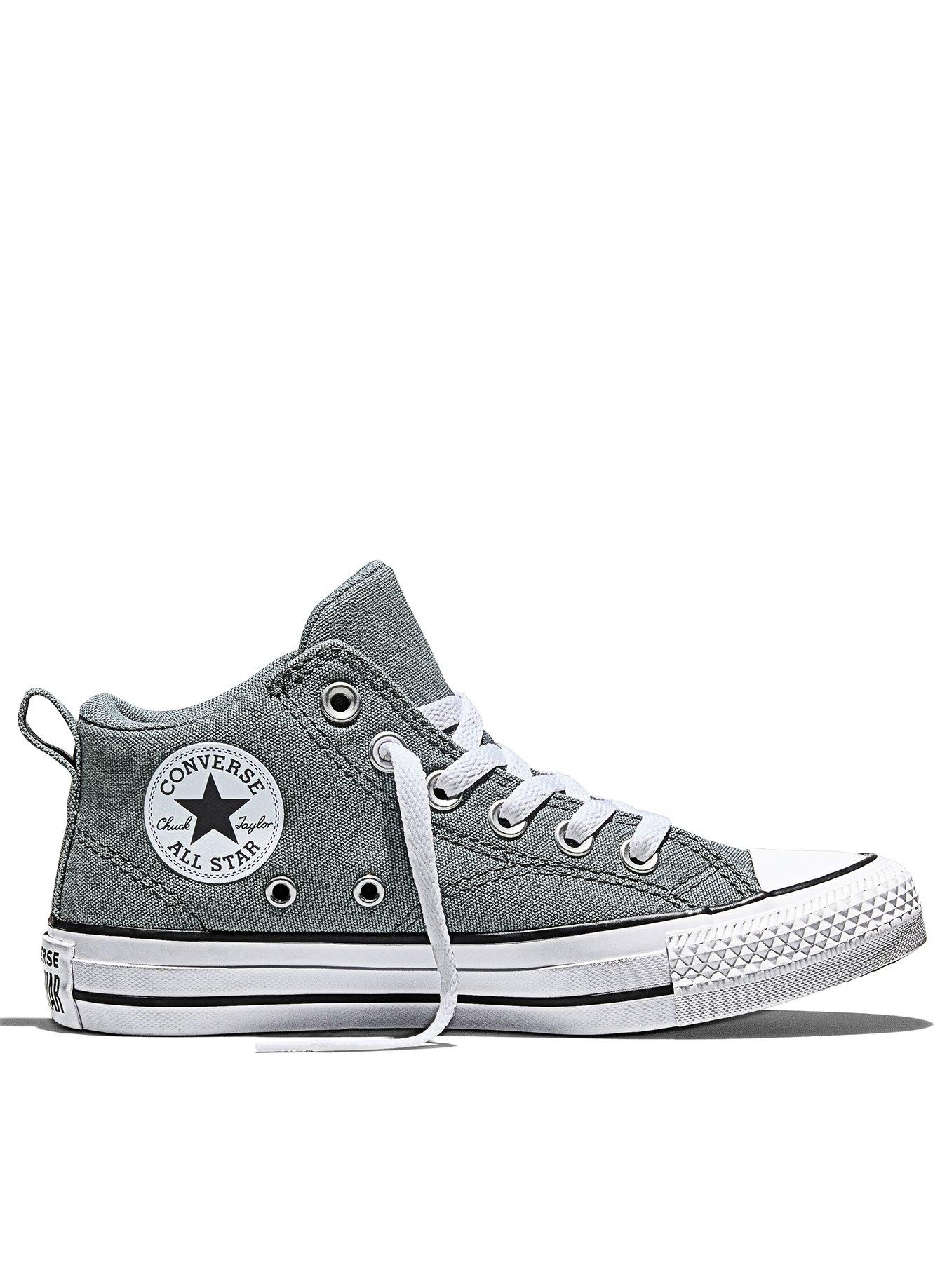 Converse Junior Chuck Taylor All Star Malden Street Trainers, Light Grey, Size 5.5 Older