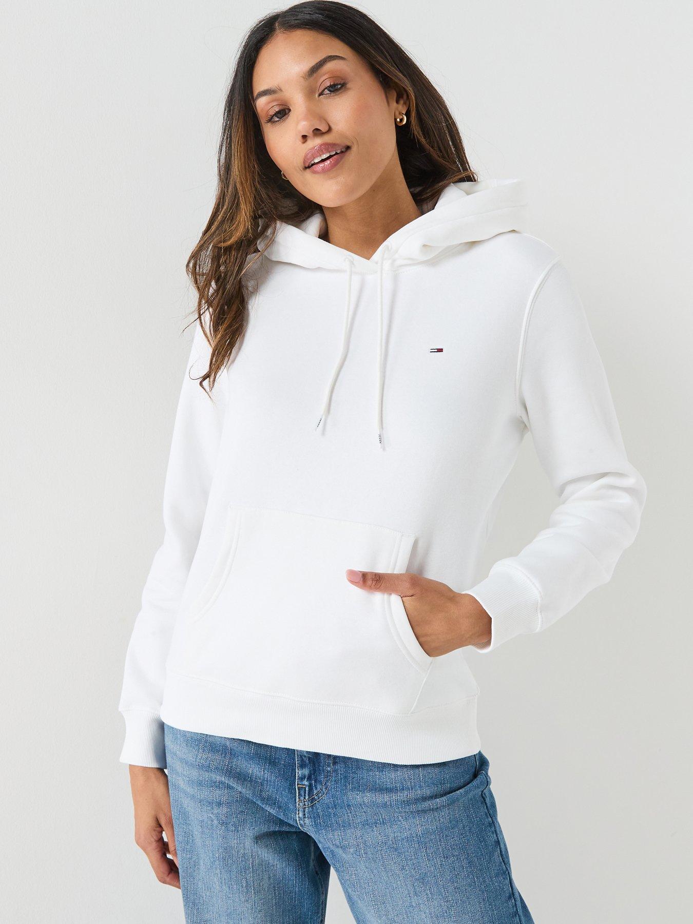 Tommy Jeans Flag Hoodie - White