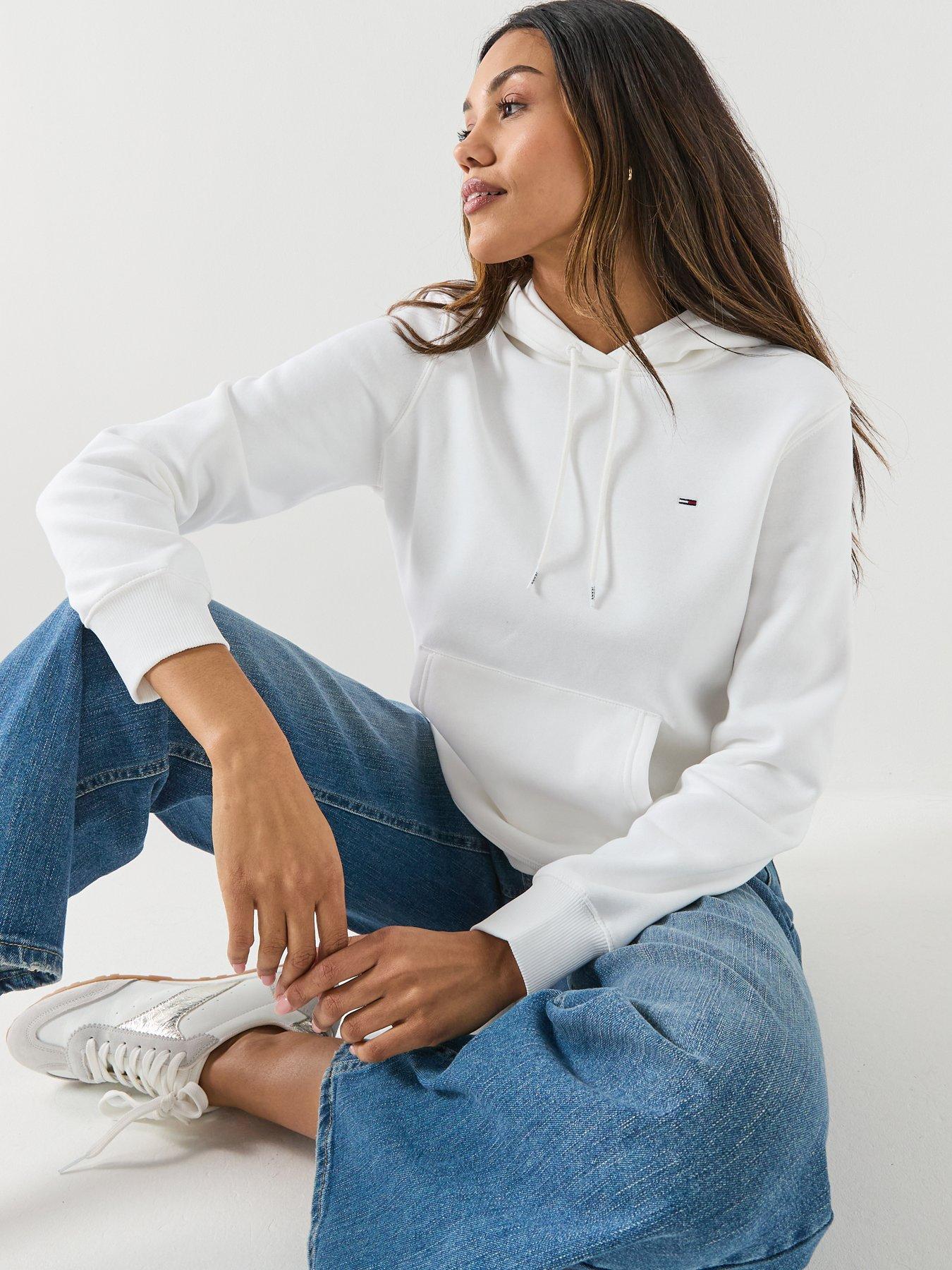Image 5 of 5 of Tommy Jeans Flag Hoodie - White