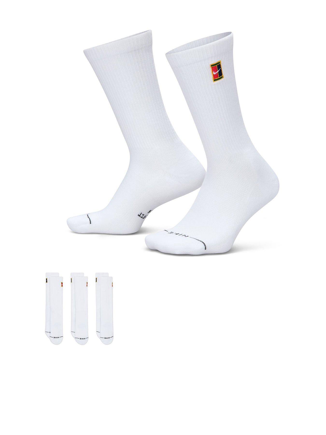 Image 1 of 4 of Nike Unisex Everyday Elevated Tennis Ankle Socks (3 Pack) - White