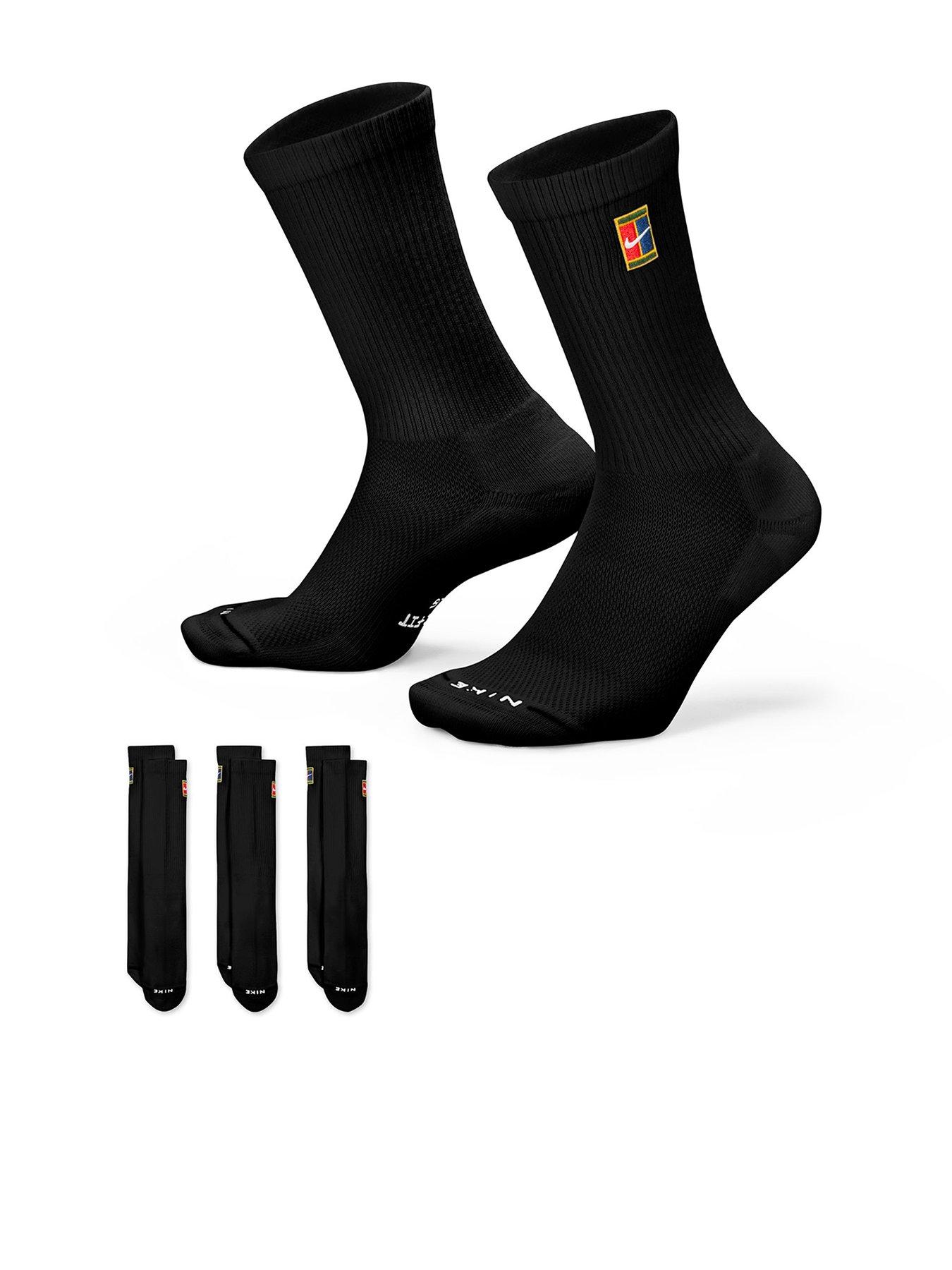 Image 1 of 5 of Nike Unisex Everyday Elevated Tennis Ankle Socks (2 Pack) - Black