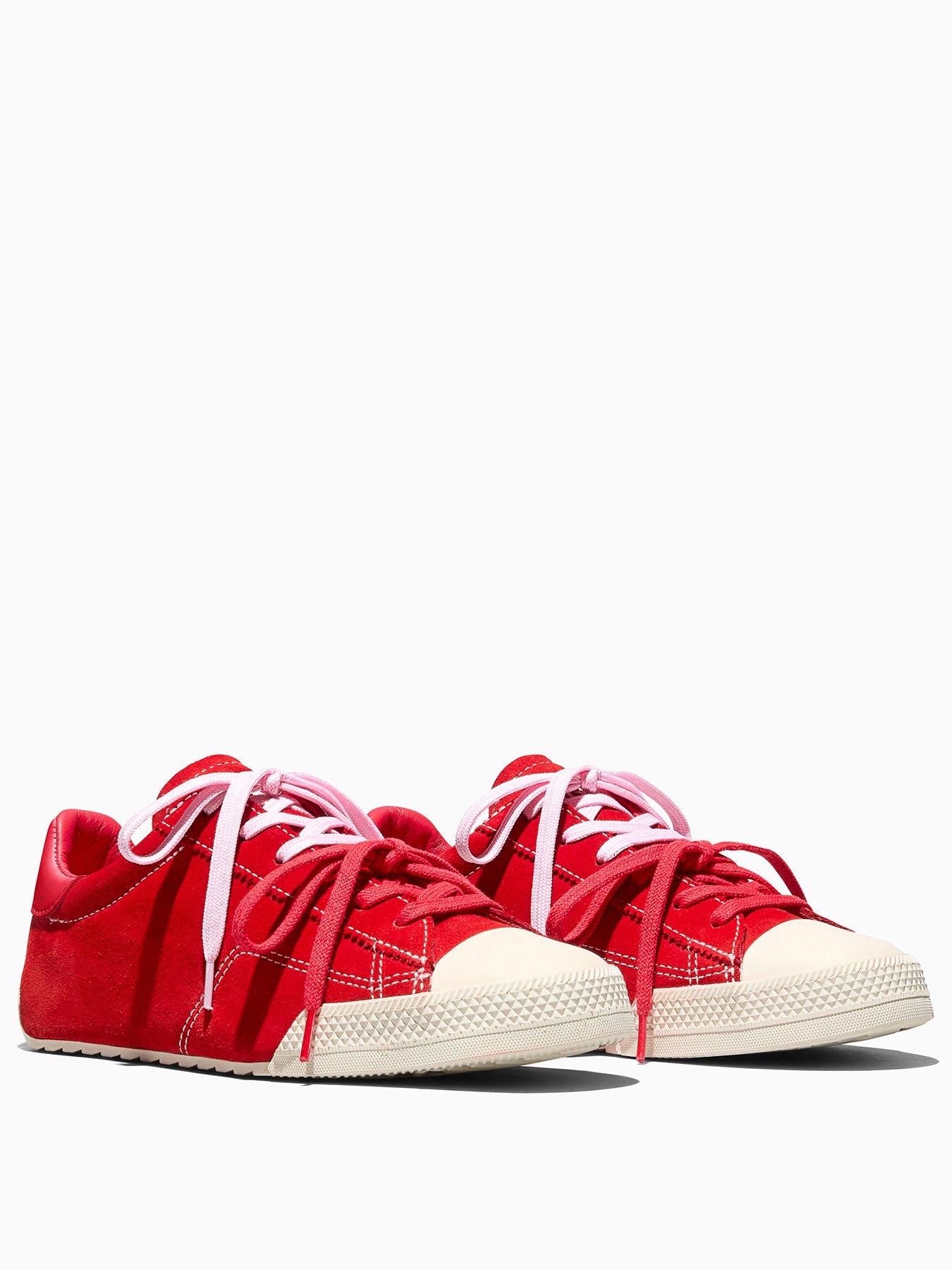 Image 2 of 7 of Converse Womens Chuck Taylor Lo Trainers - Red