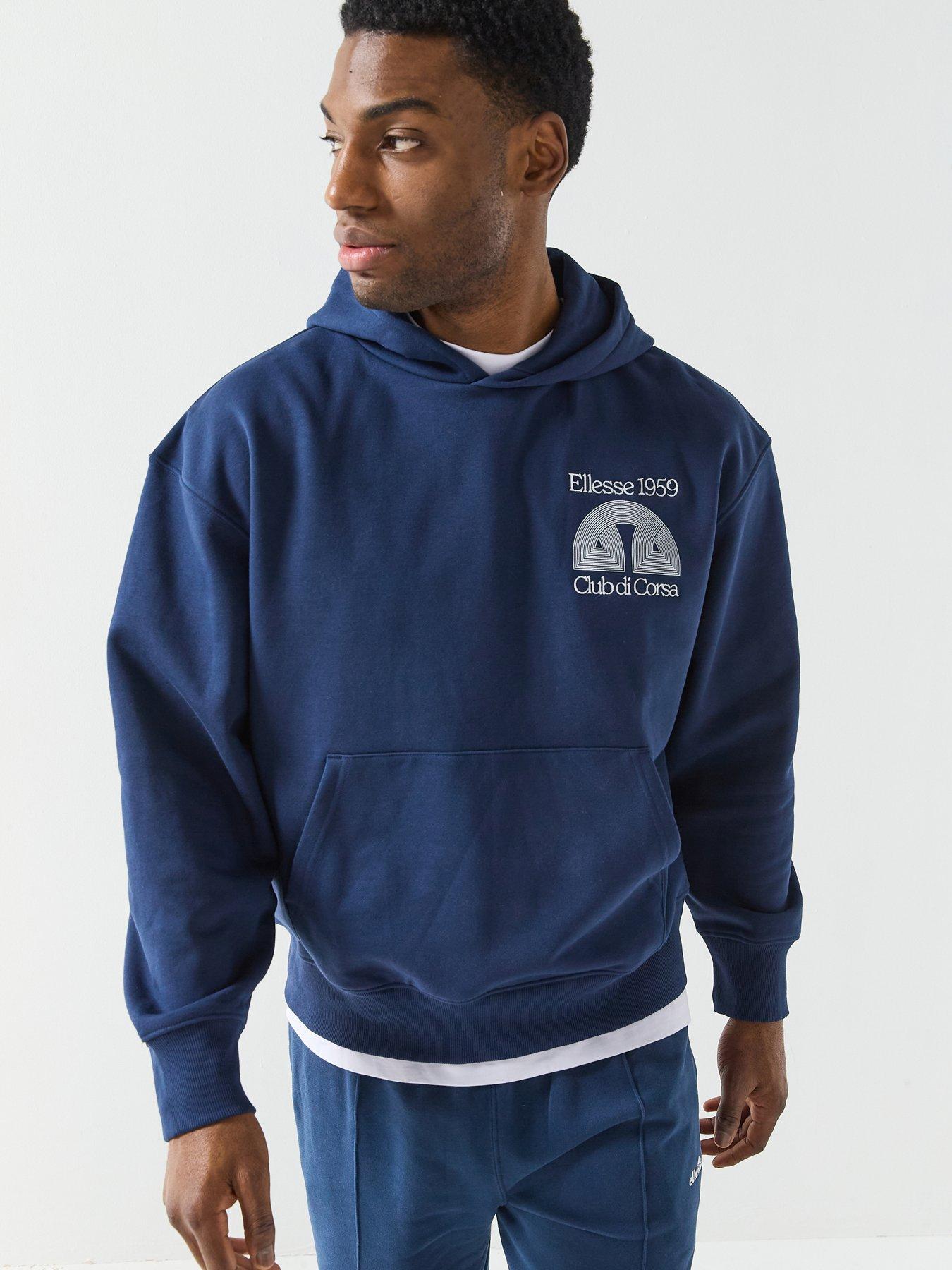 Ellesse Mens Club Di Corsa Hoodie - Navy