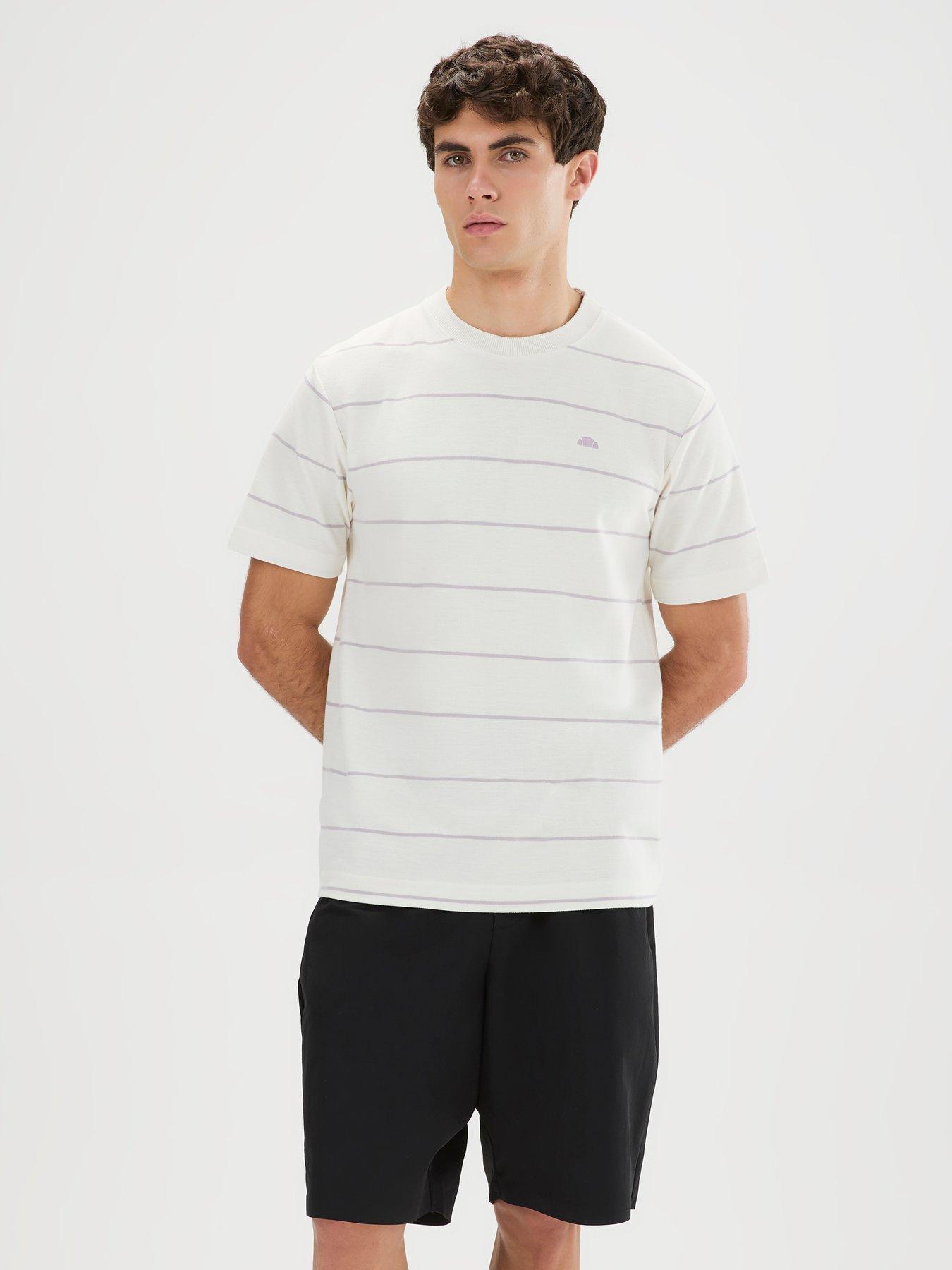Ellesse Mens Verri Tee - Off White/lilac