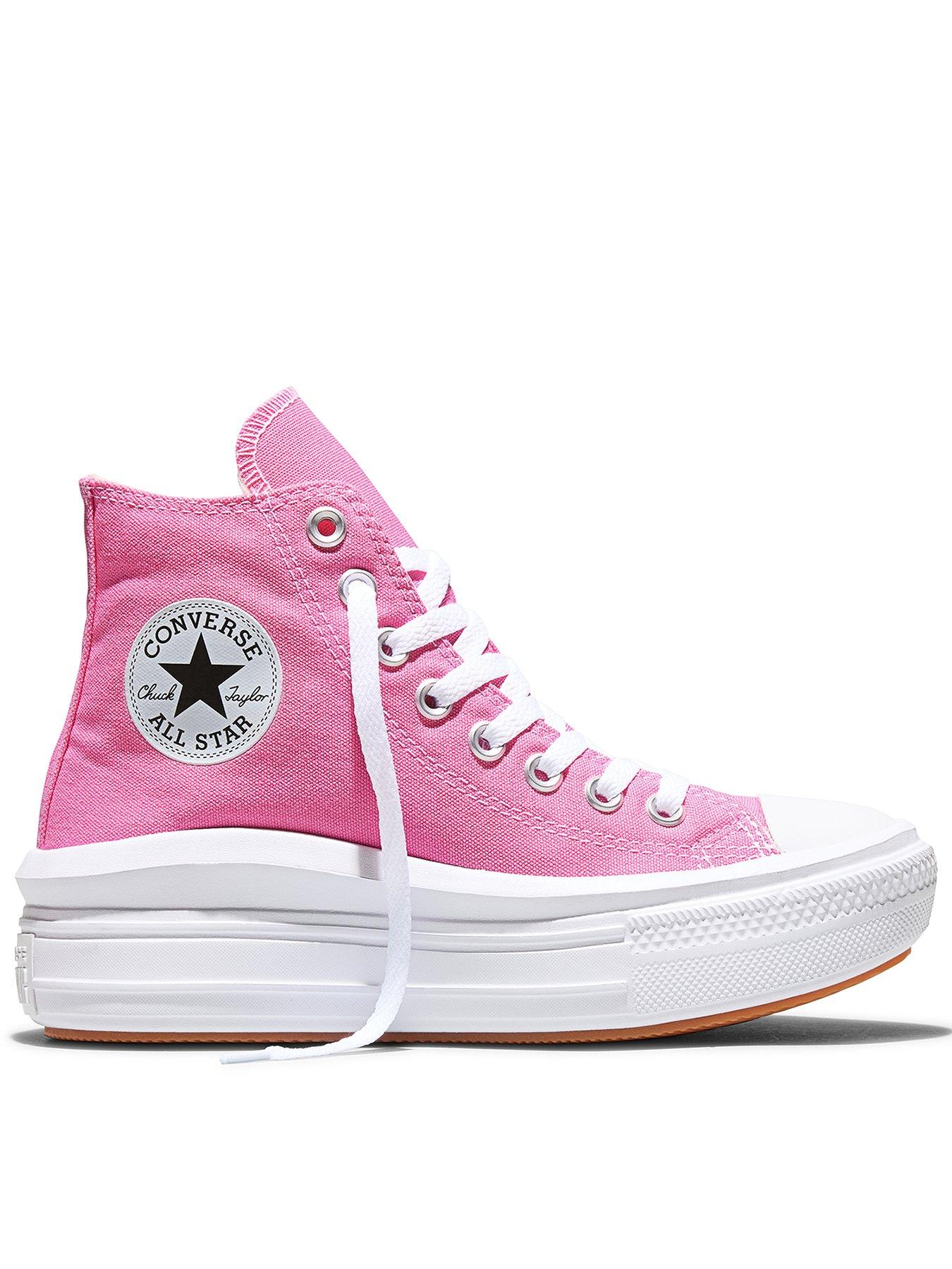 Converse Womens Chuck Taylor All Star Move Trainers - Pink