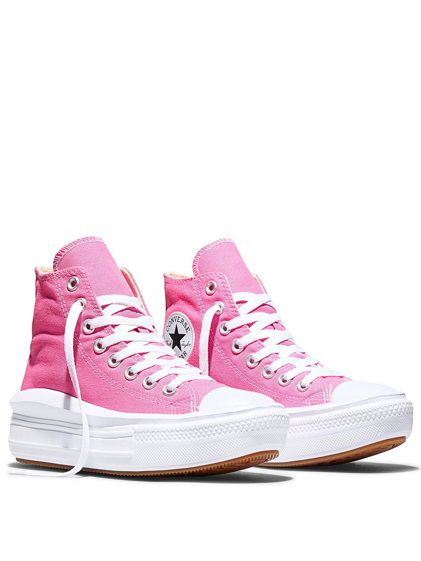 Image 2 of 7 of Converse Womens Chuck Taylor All Star Move Trainers - Pink
