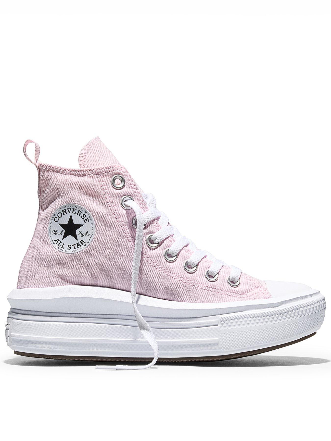 Converse Junior Chuck Taylor All Star Move Trainers, Pink, Size 5.5 Older