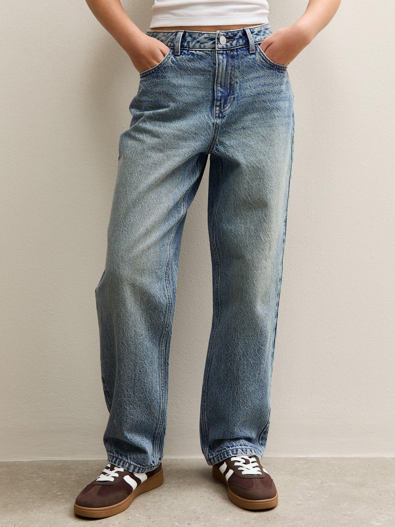 New Look 915 Girls Iris Baggy Fit Jeans - Blue