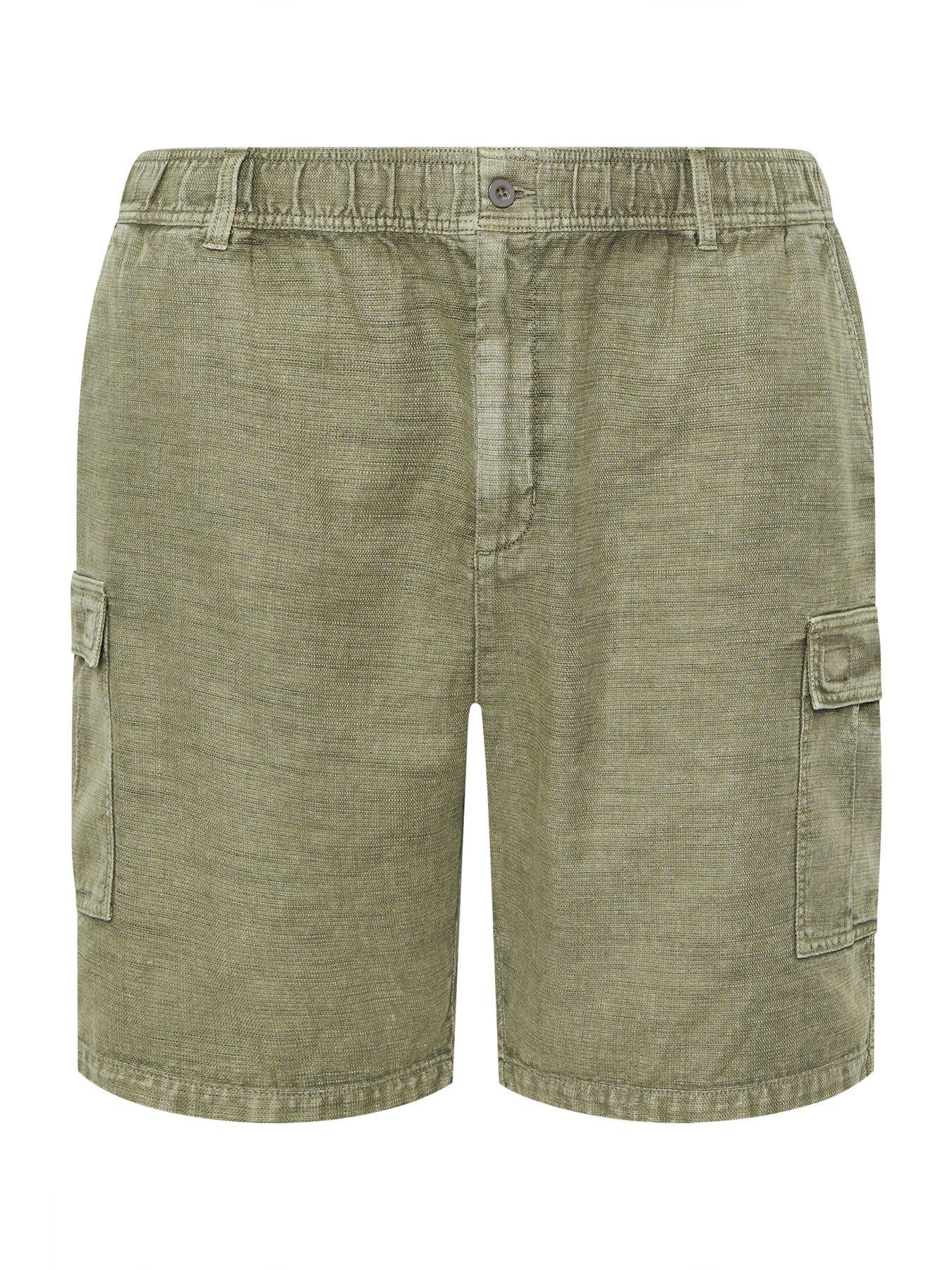 Image 5 of 5 of BadRhino Washed Cargo Shorts - Green