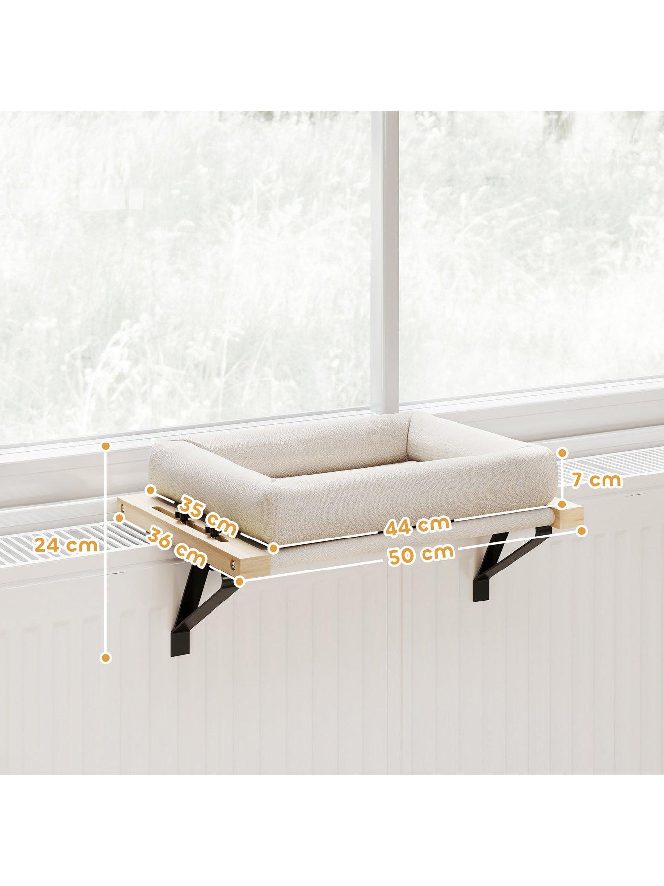 PawHut Cat Radiator Bed, Adjustable Hanging Cat Hammock with Cushion ...