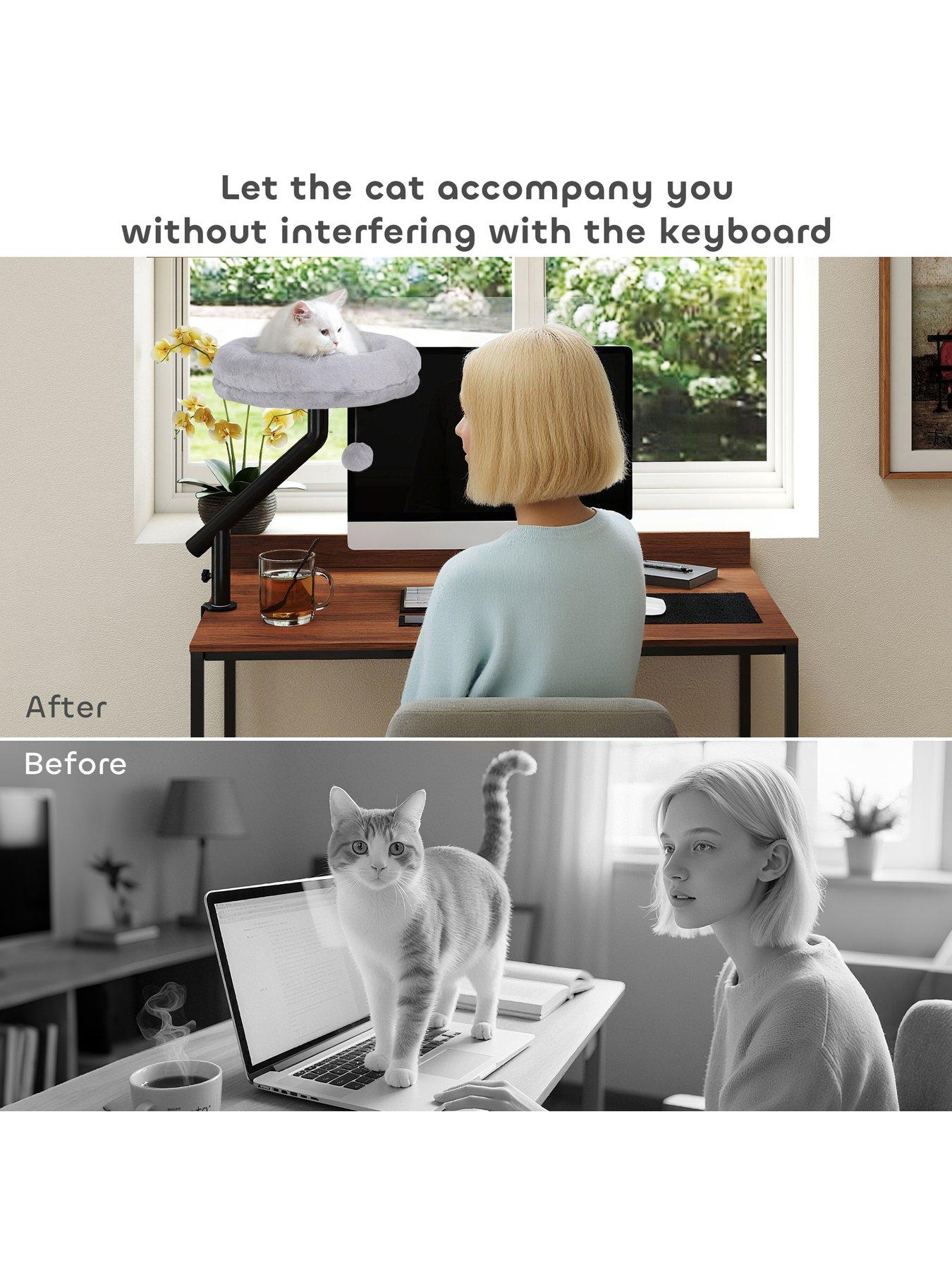 Image 5 of 6 of PawHut Cat Bed for Desk, 360&deg;&nbsp;Rotatable Adjustable Cat Nest Hammock