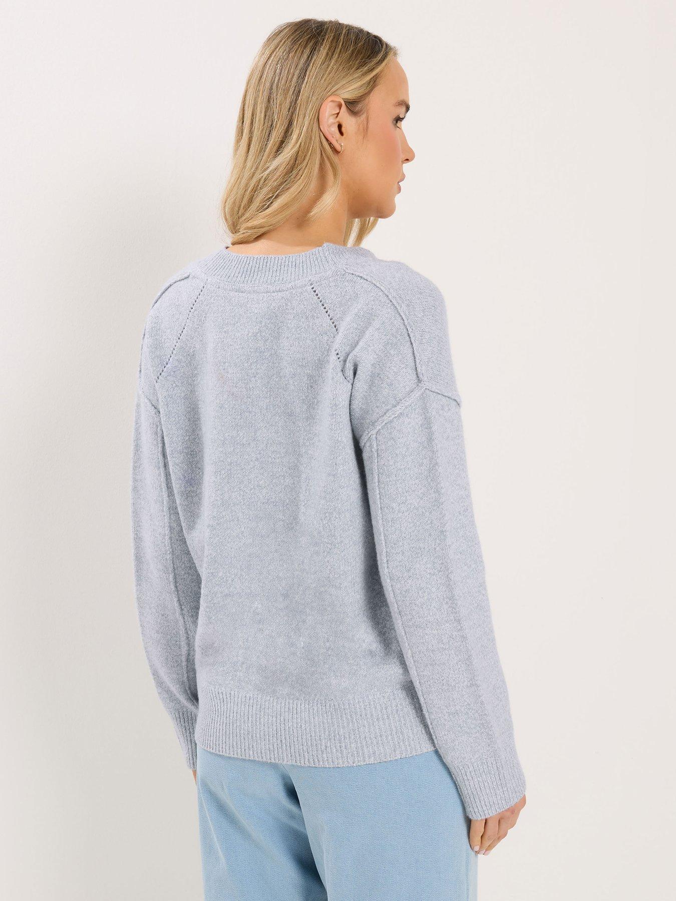 Image 2 of 5 of Long Tall Sally Seam Detail Cardigan - Blue