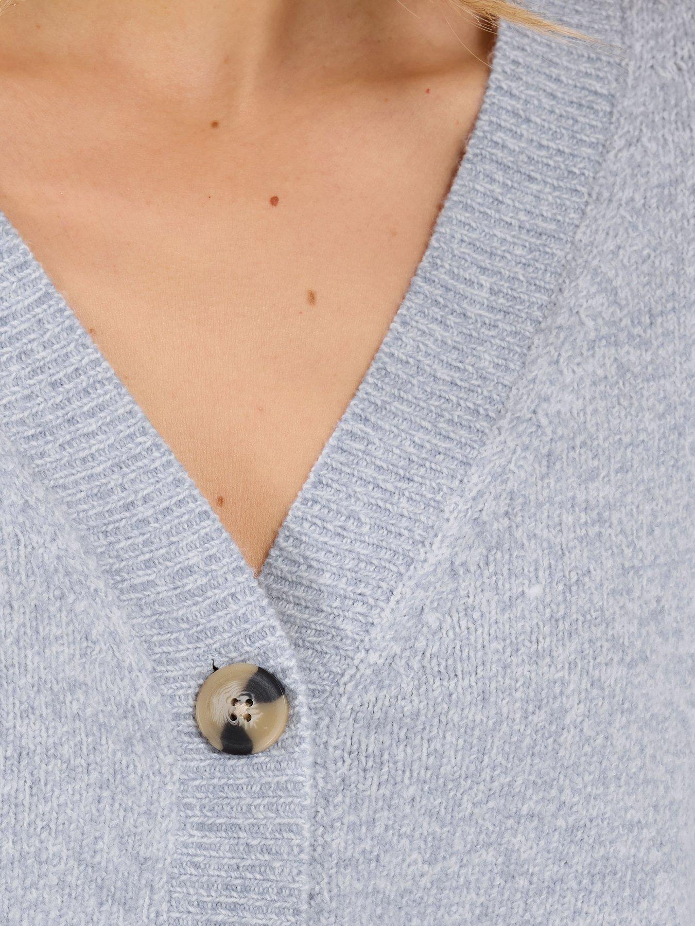 Image 4 of 5 of Long Tall Sally Seam Detail Cardigan - Blue