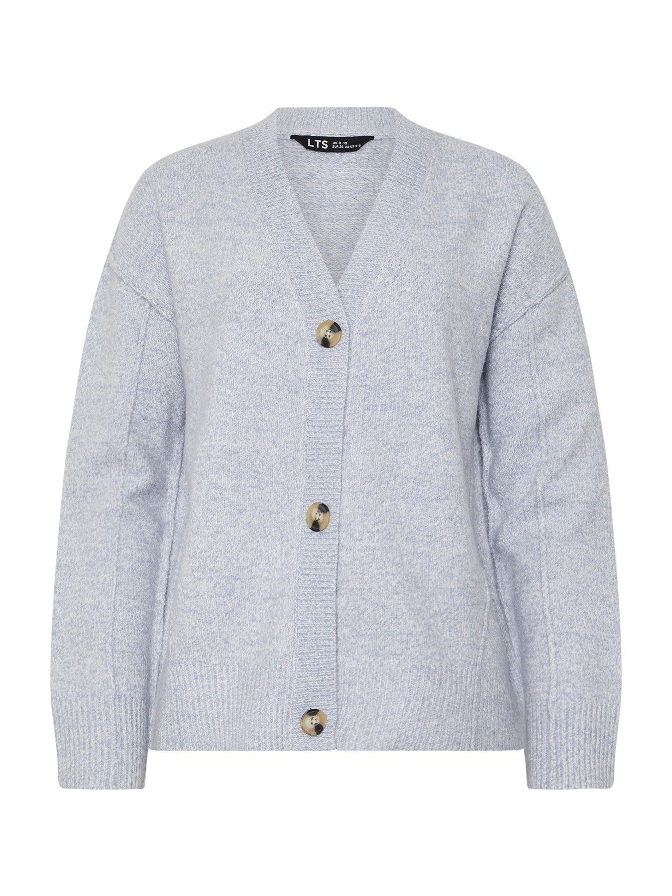 Image 5 of 5 of Long Tall Sally Seam Detail Cardigan - Blue