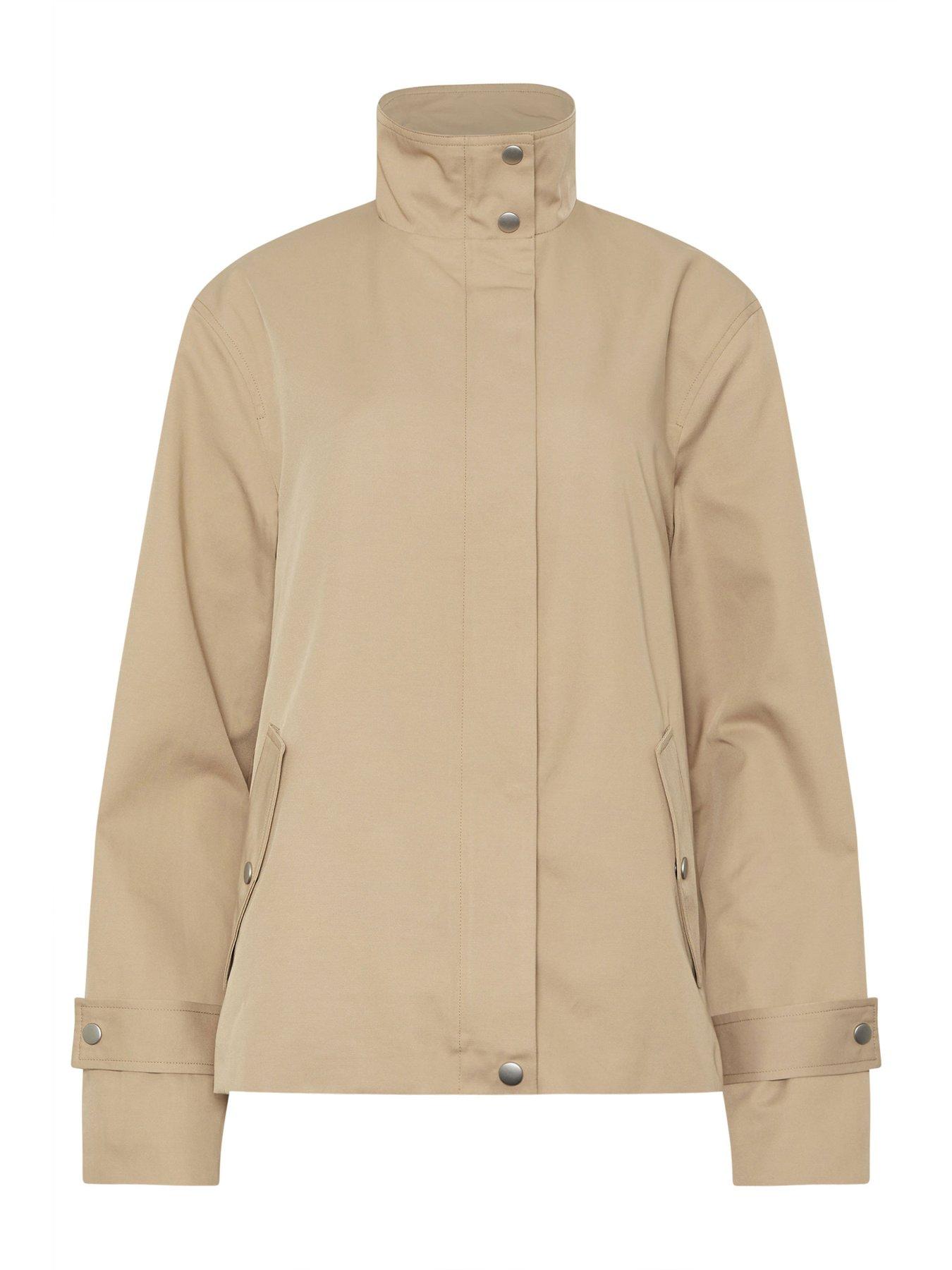 Image 5 of 5 of Long Tall Sally Funnel Neck Jacket - Cream