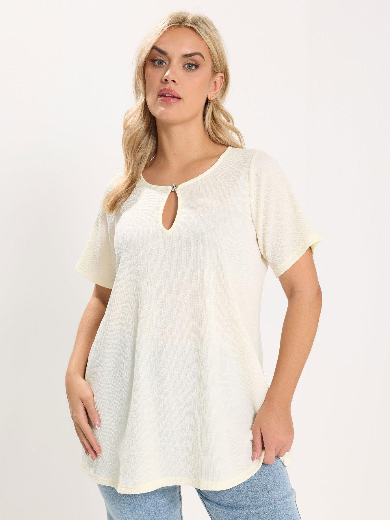 Yours Curve Formal Button Top