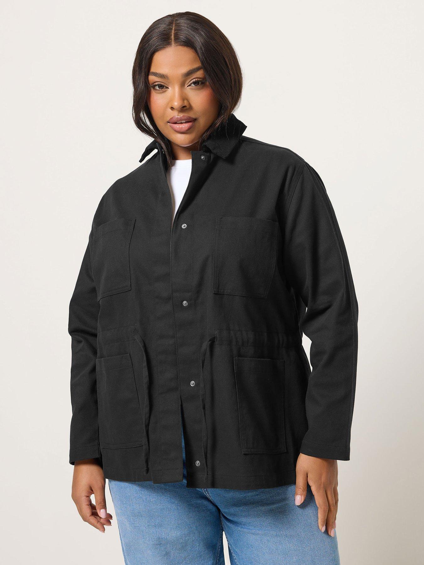 yours-curve-carpenter-cord-collar-jacket-black