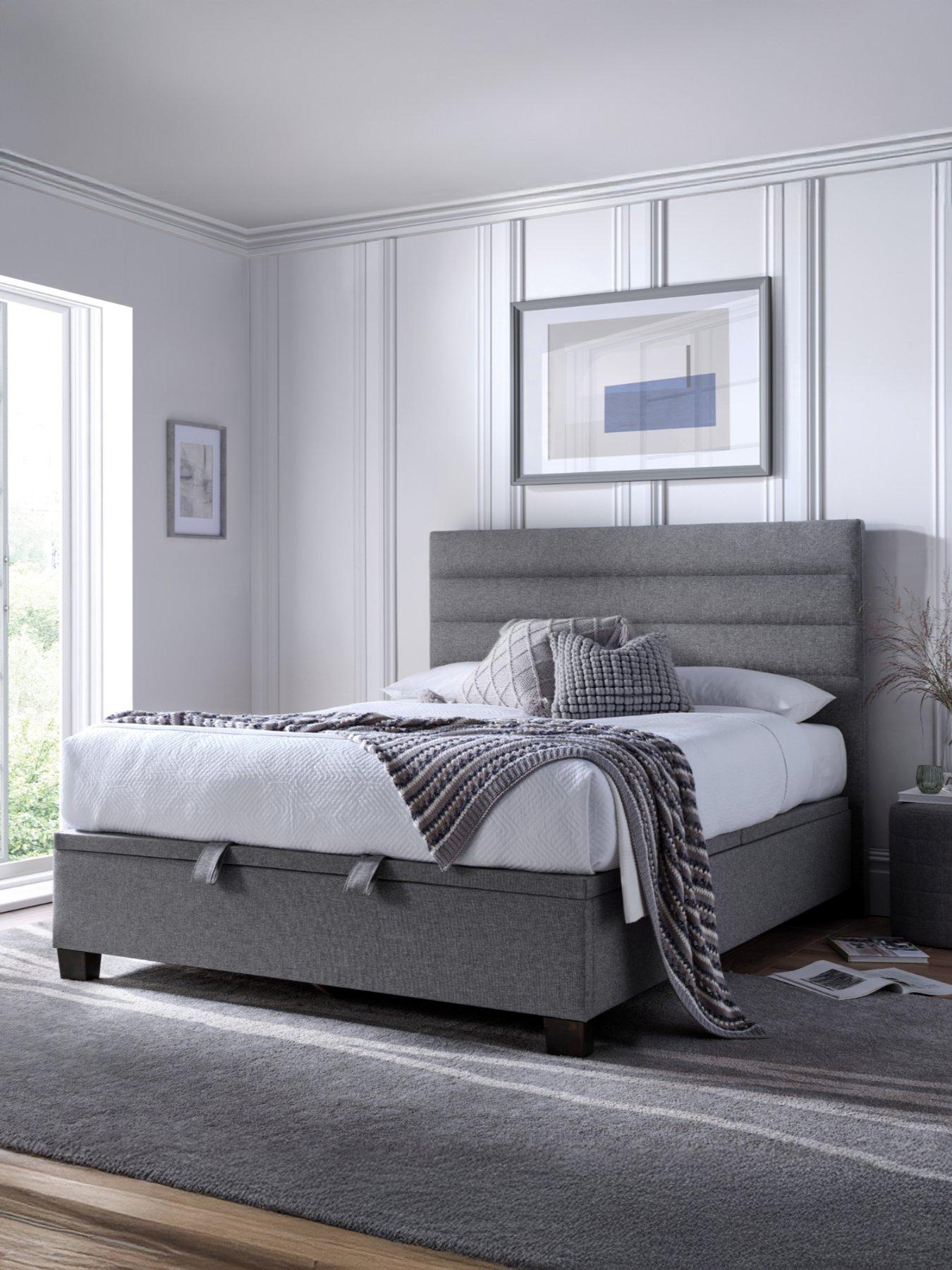 The Very Collection Liza End Lift Up Storage Ottoman With Airsprung Mattress Options (Buy  &  SAVE!) - Grey