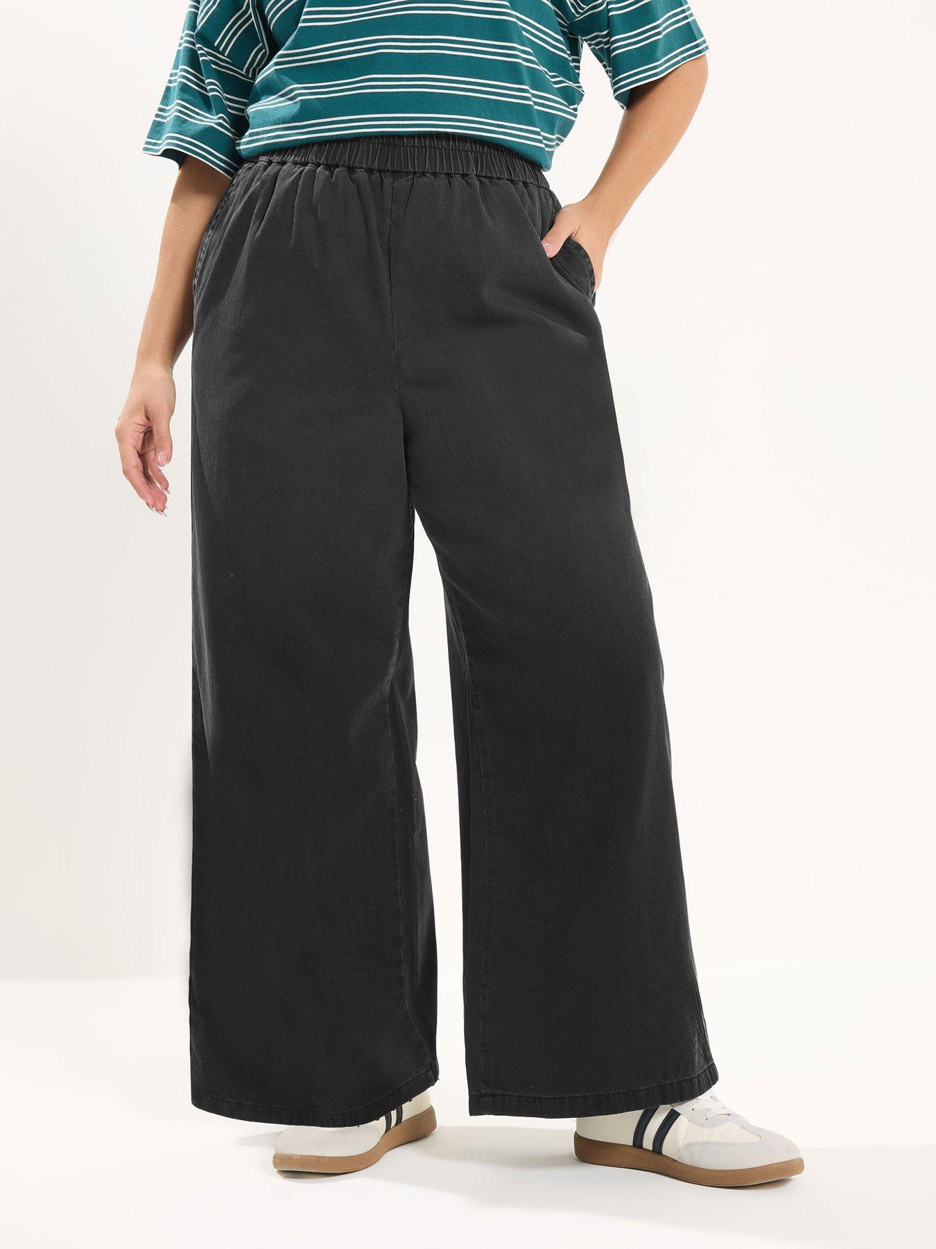 Yours Curve Pull On Wide Leg Jean