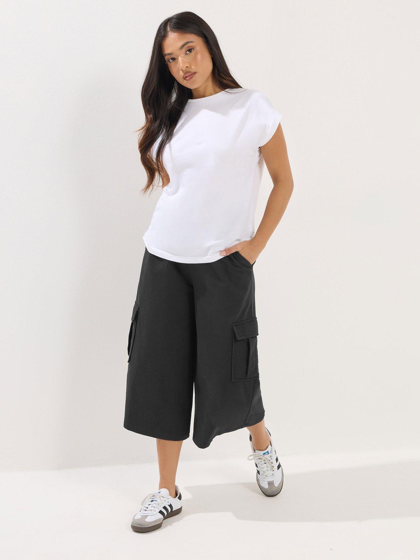 Image 3 of 5 of PixieGirl Petite Pocket Wide Crop Jogger