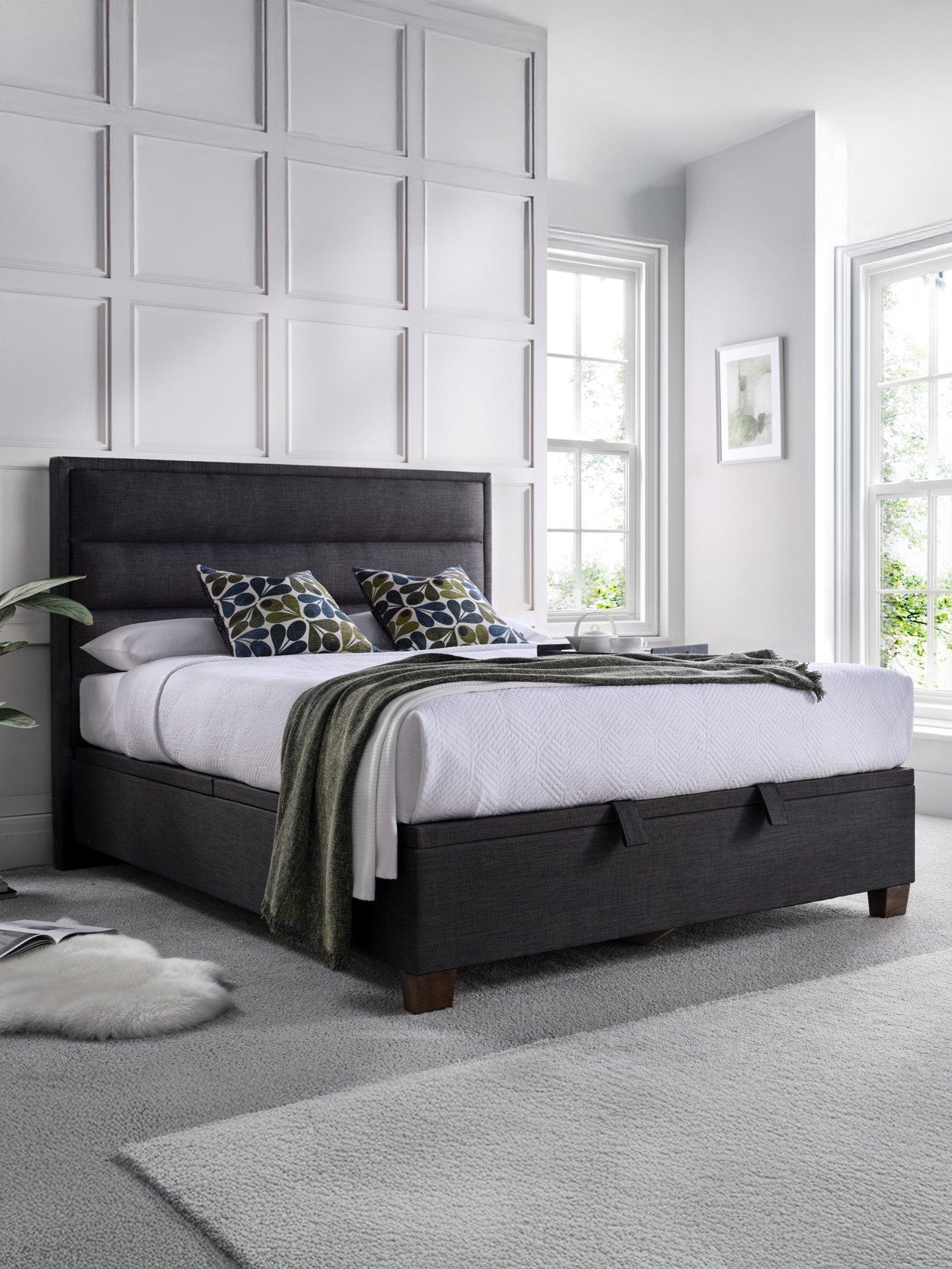 Image 1 of 5 of The Very Collection Sigrid End Lift Up Storage Ottoman With Airsprung Mattress Options (Buy &amp; SAVE!) - Slate
