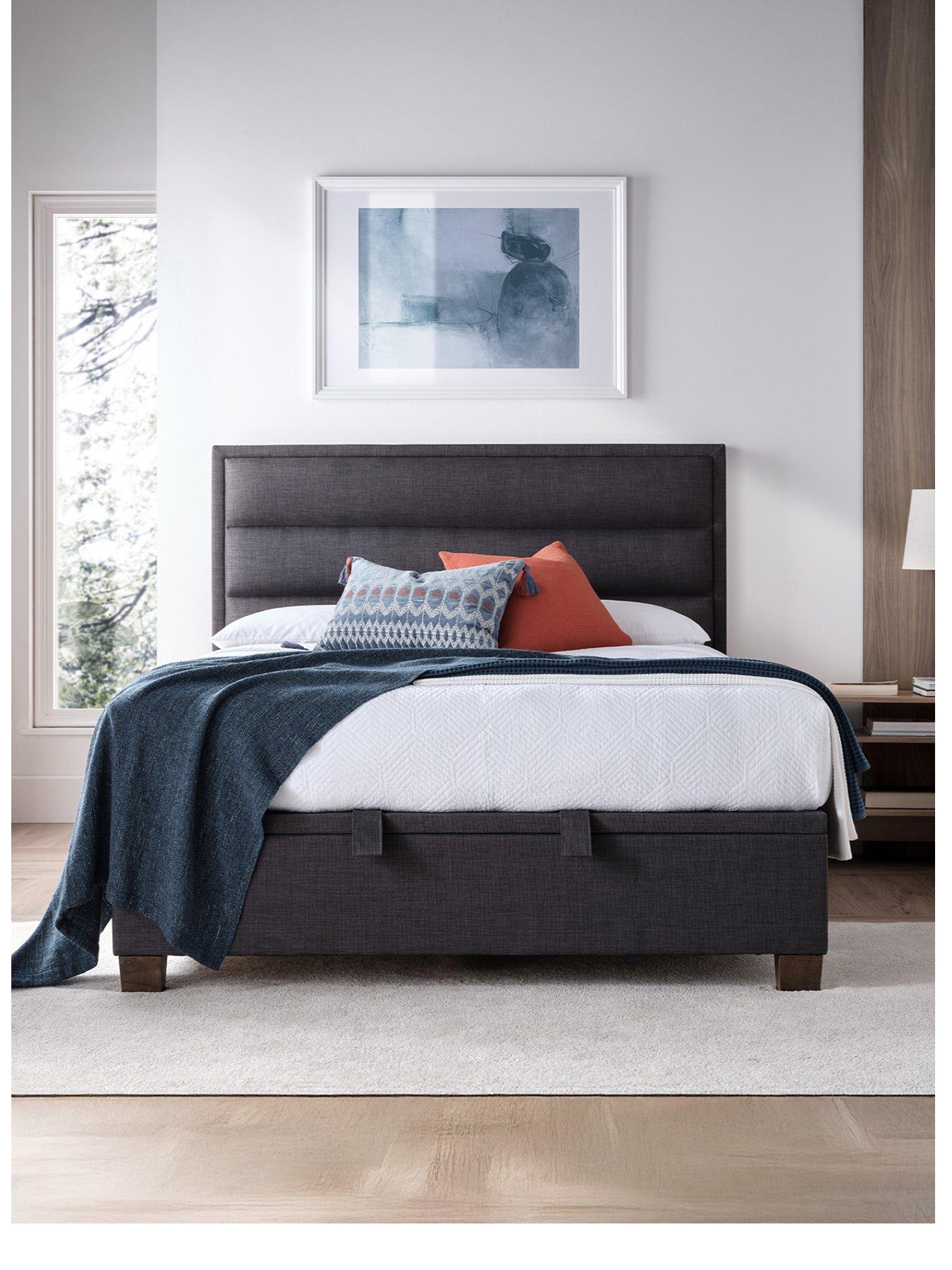 Image 2 of 5 of The Very Collection Sigrid End Lift Up Storage Ottoman With Airsprung Mattress Options (Buy &amp; SAVE!) - Slate