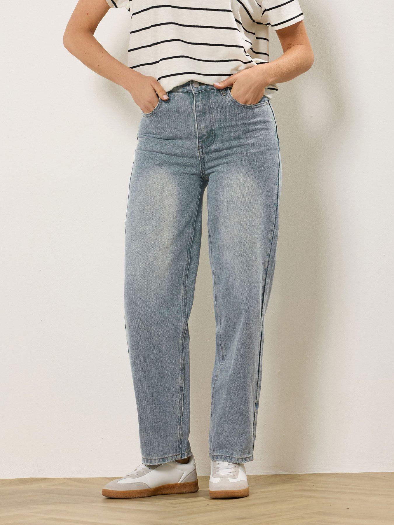 Long Tall Sally Vintage Wash Carrot Jean 36" - Blue